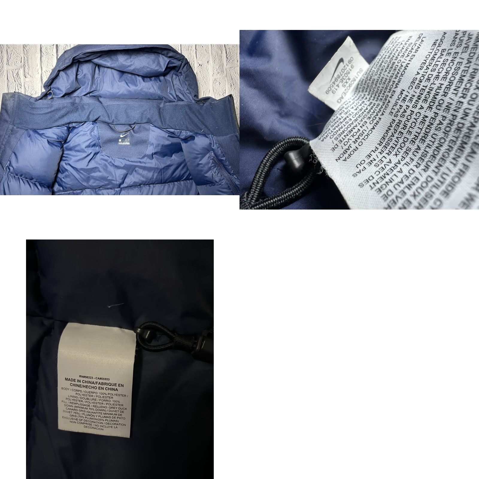Nike VINTAGE Nike Storm-FIT Down Coat Ski Hooded Womens XXS Parka Blue حك Size XXS / US 00 / IT 34 - 8 Thumbnail