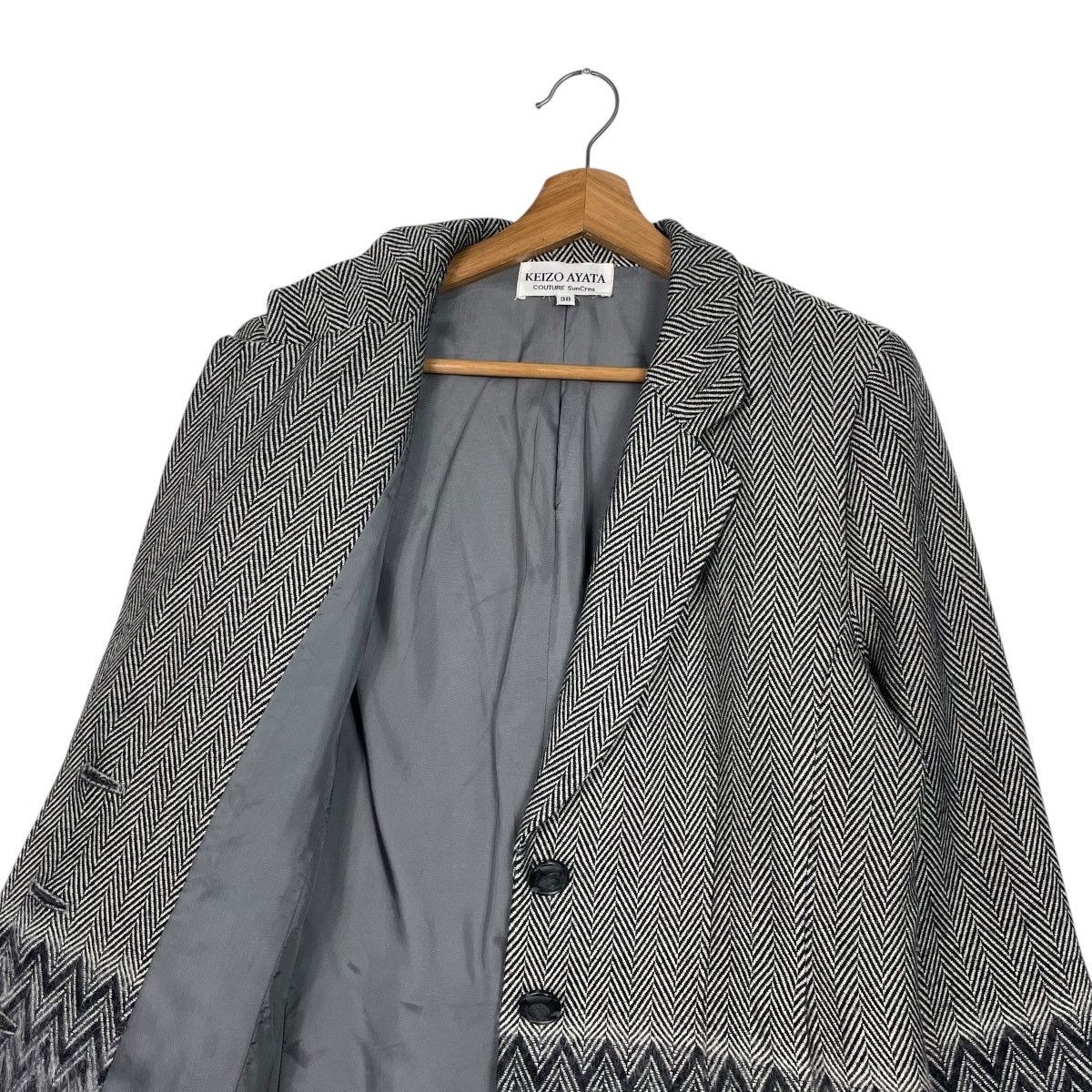 Japanese Brand Nice Design Keizo Ayata Herringbone Women Jacket Size M / US 6-8 / IT 42-44 - 10 Thumbnail