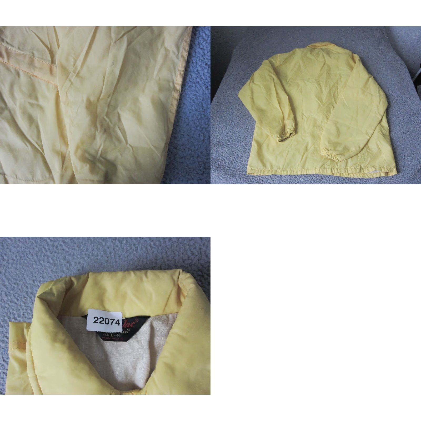 John Deere VINTAGE John Deere Jacket Mens L Yellow Bomber Satin Nylon UAW 80s Workwear Short Snap Coat Size US L / EU 52-54 / 3 - 8 Thumbnail