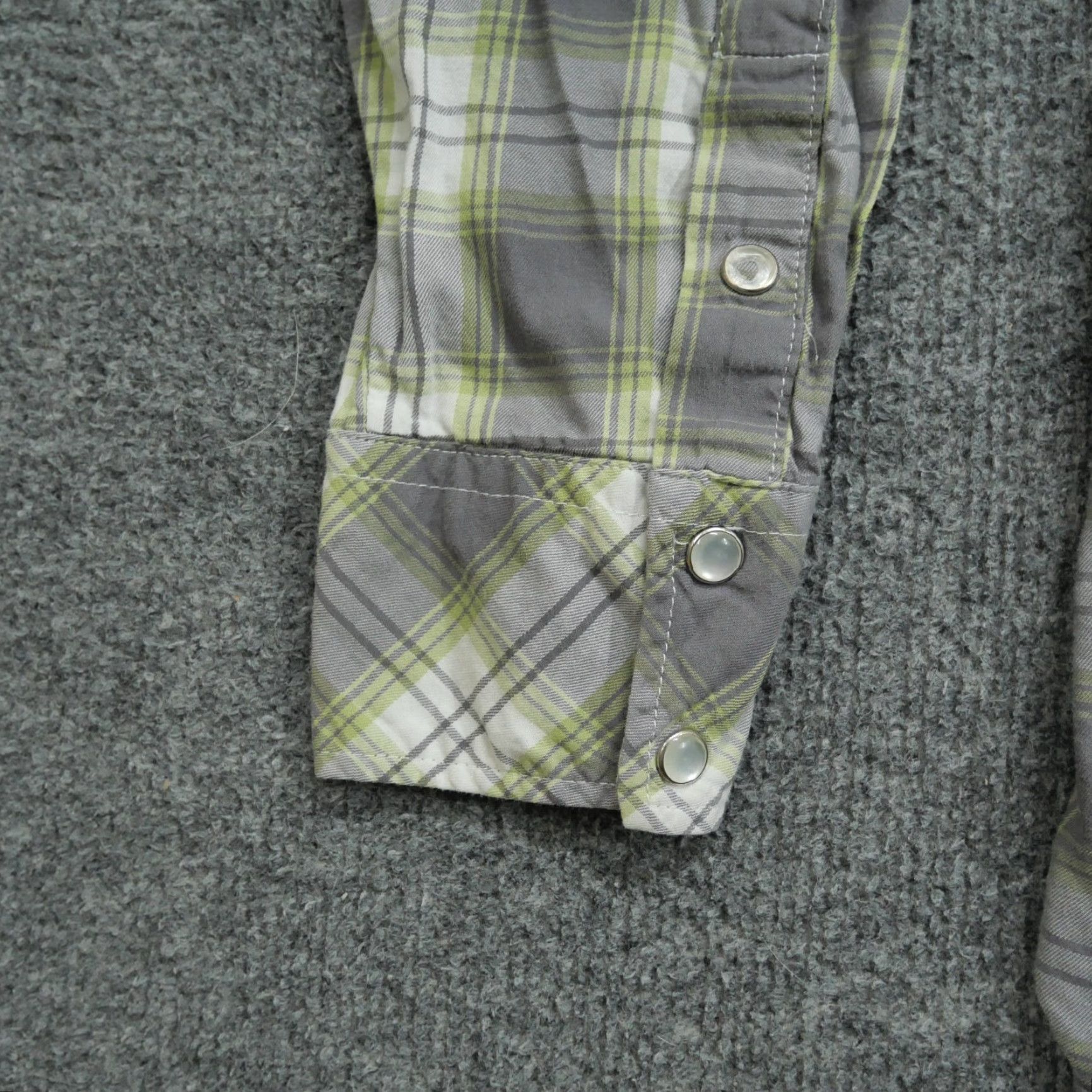 Roper VINTAGE Roper Shirt Mens XL Grey Green Plaid Pearl Snap Long Sleeve Western Country Size US XL / EU 56 / 4 - 4 Thumbnail