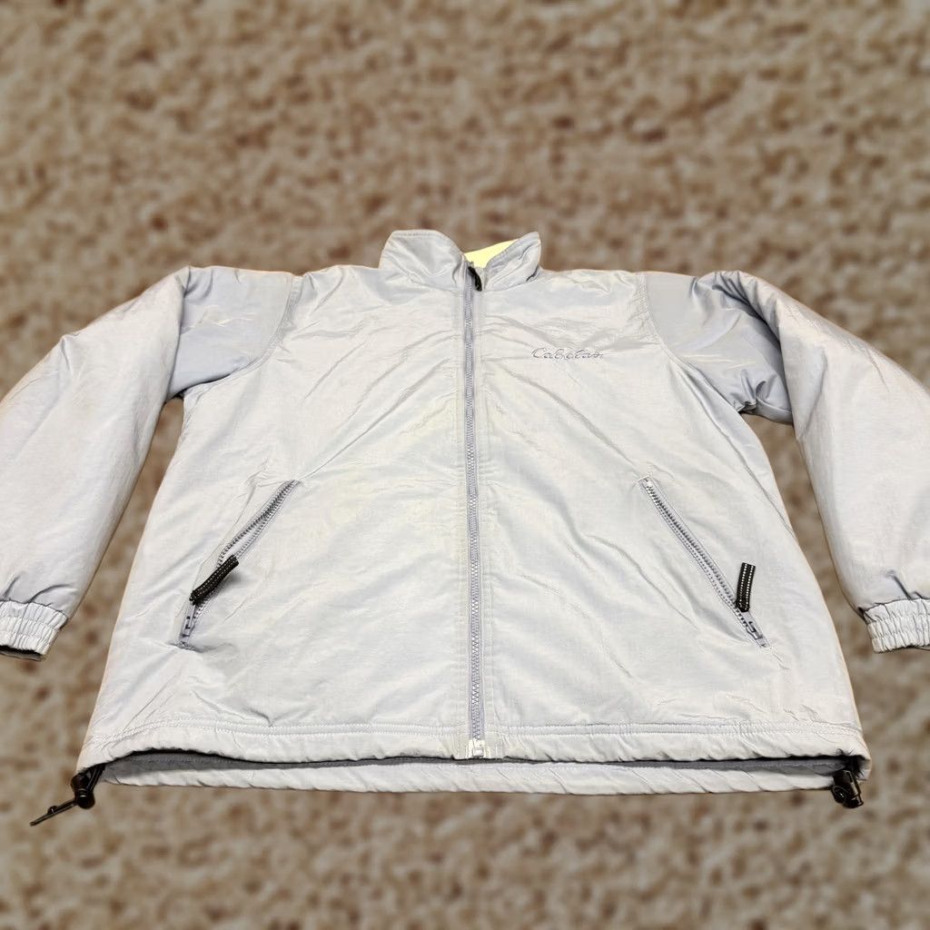 Vintage Cabela'S 10,000 Ft Insulation Jacket Mens Medium Blue Fleece Lined Nylon Coat Windbreaker Size US M / EU 48-50 / 2 - 1 Thumbnail