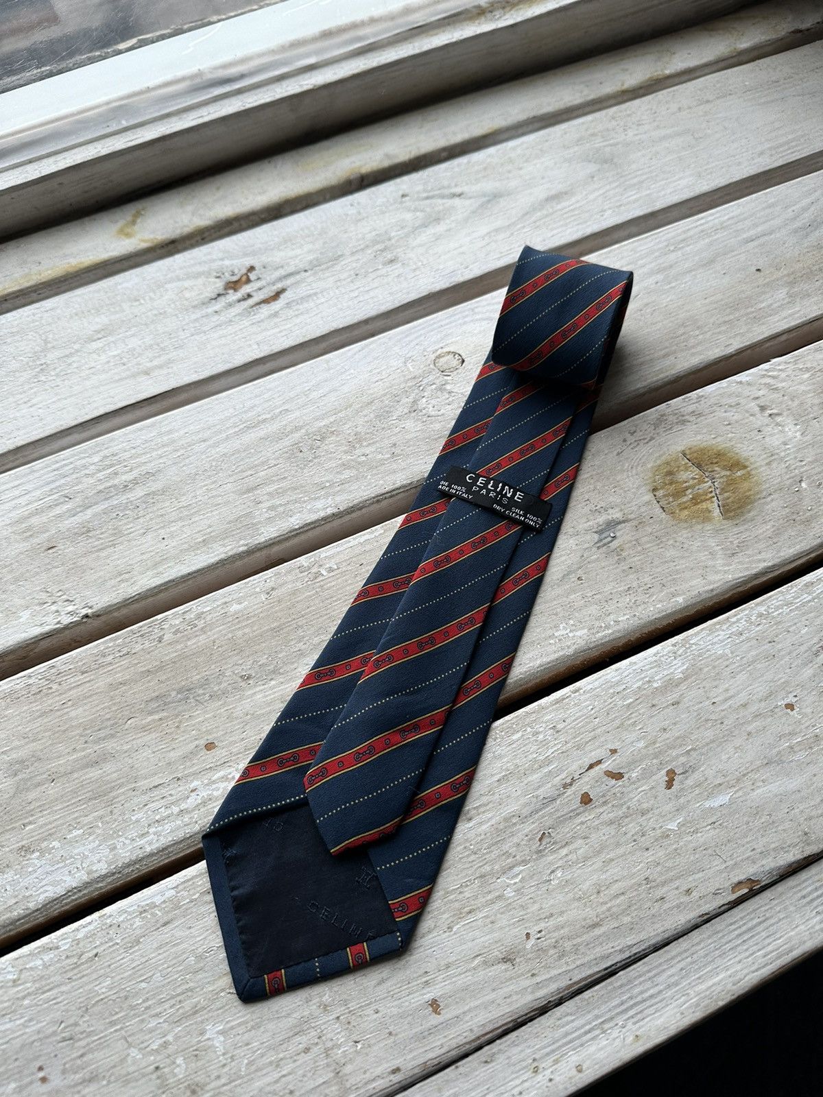 Celine × Vintage ❗️RARE Celine luxury silk tie vintage paris hand made Size ONE SIZE - 1 Thumbnail