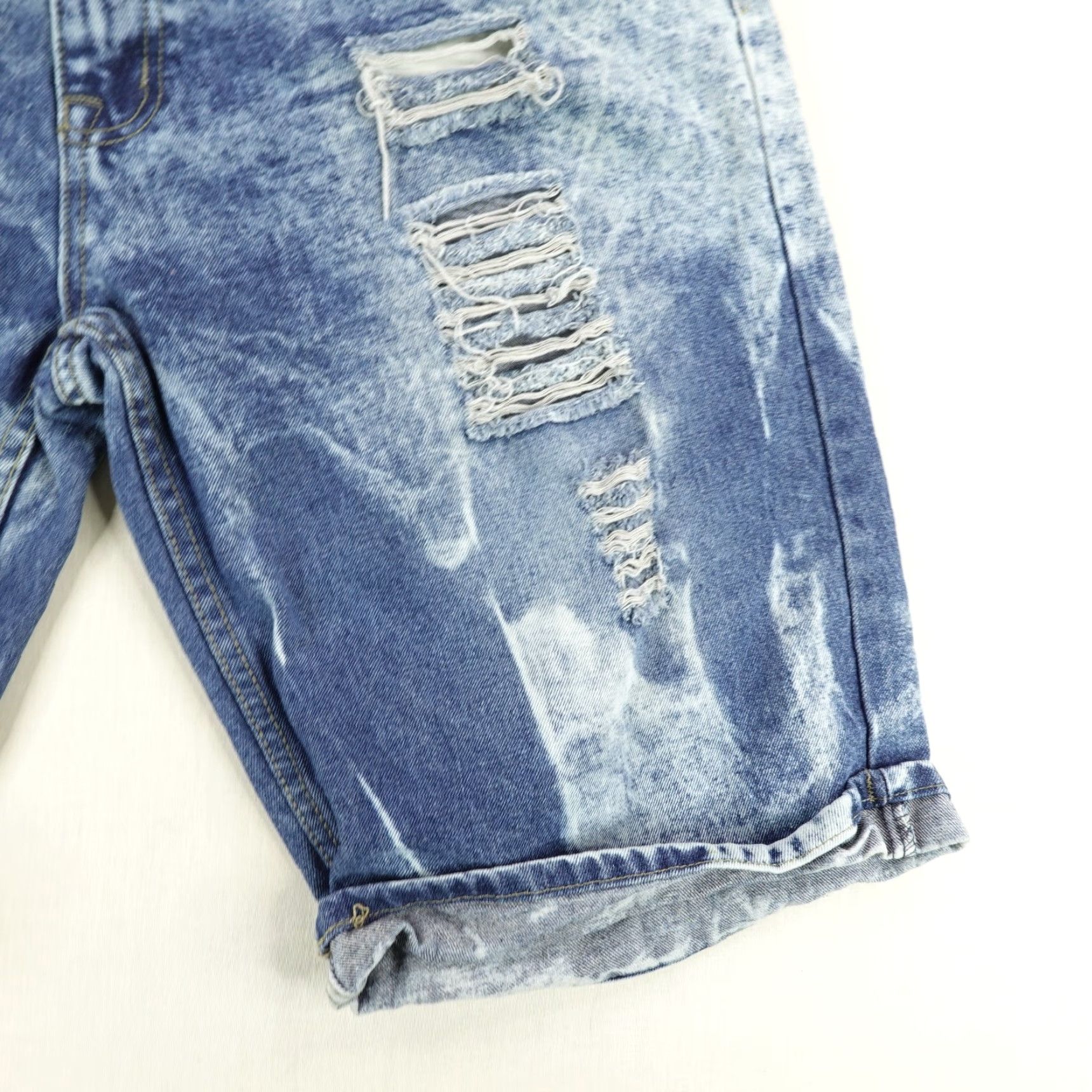 Vintage VINTAGE Mecca Shorts Mens 40 Blue Denim Jorts Distressed Baggy Faded 90s Hip Hop Casual Mens Regular Blue Denim Cotton Shorts Mecca 40 Mens Size US 40 / EU 56 - 3 Thumbnail