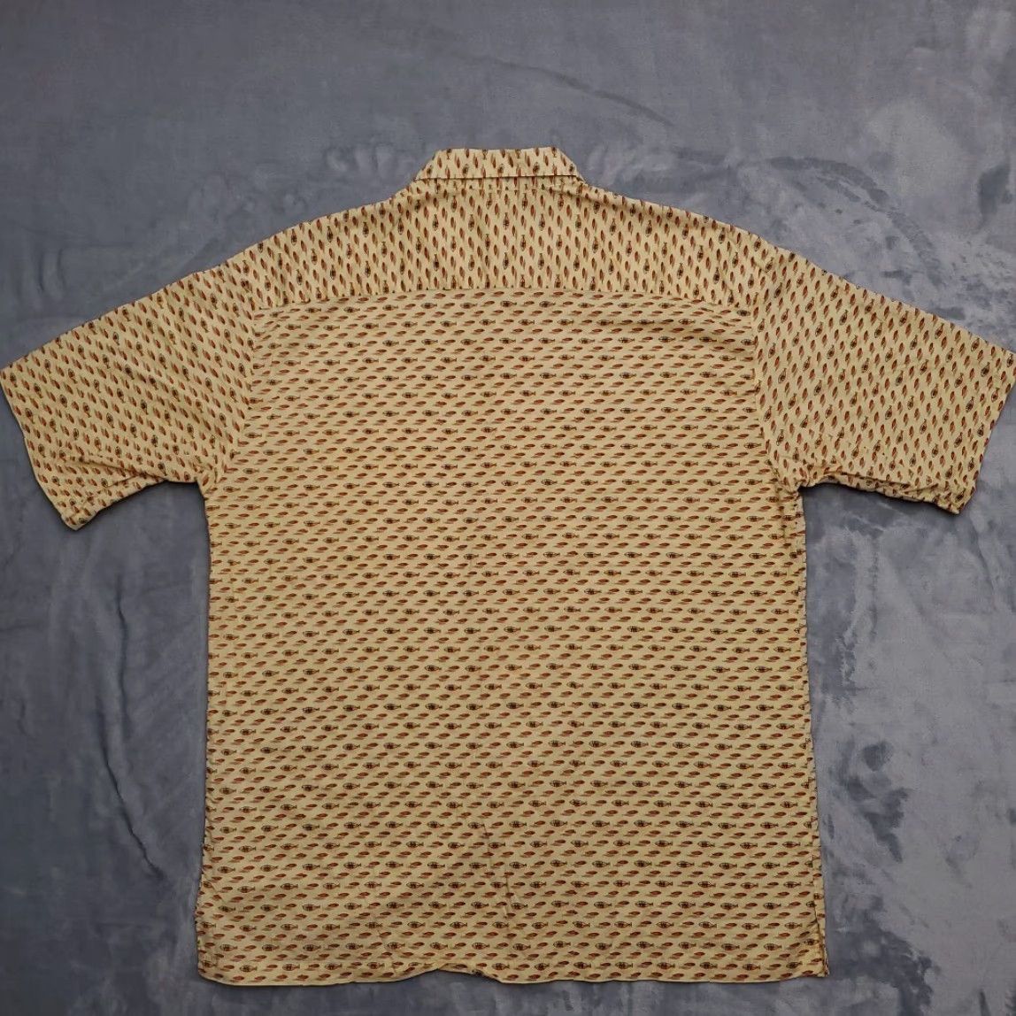 Tori Richard VINTAGE Tori Richard Shirt Mens L Yellow Geometric Fish Print Button Up Short Sleeve Size US L / EU 52-54 / 3 - 5 Thumbnail