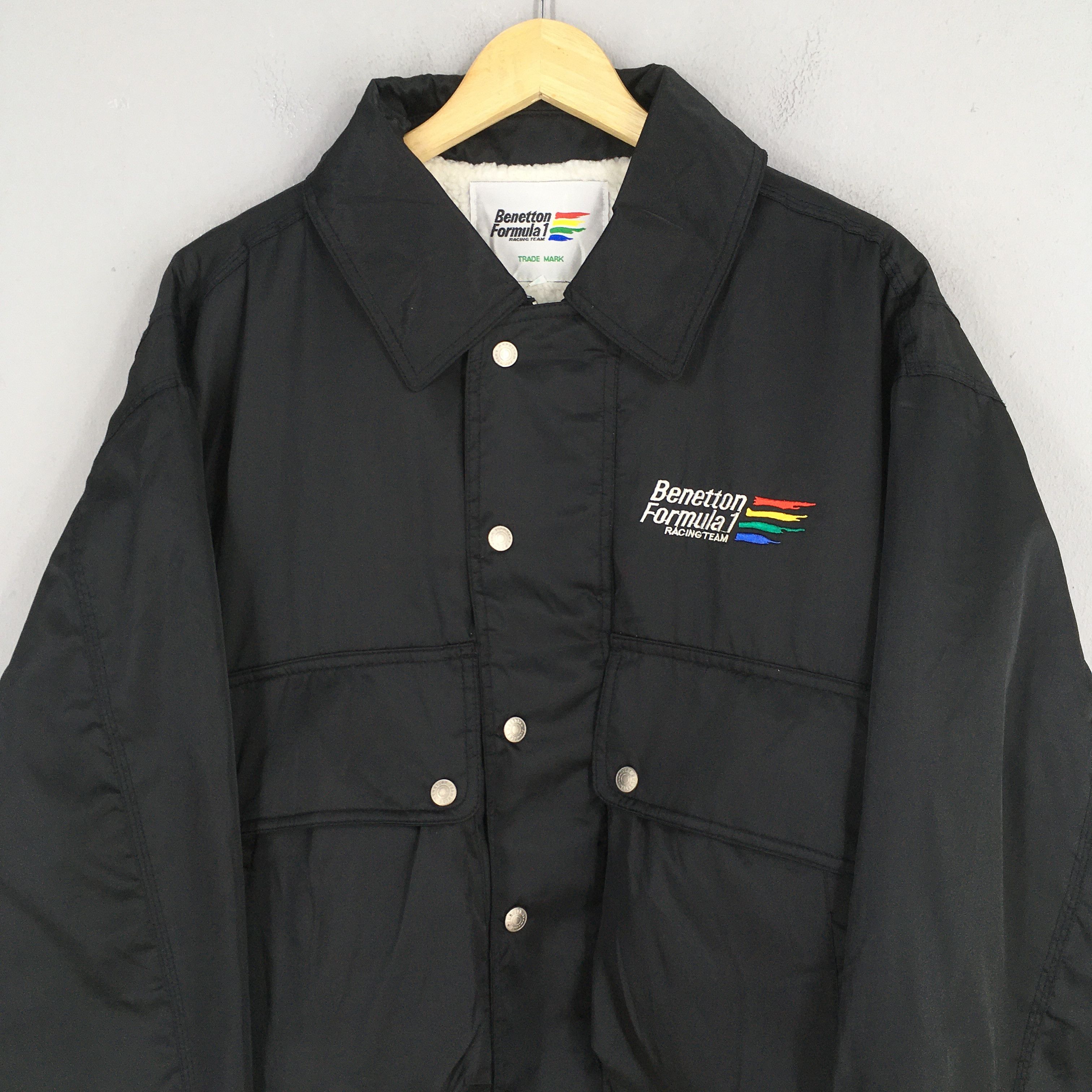 Benetton Vintage Benetton Formula 1 Black Button Jacket Large Size US L / EU 52-54 / 3 - 2 Thumbnail