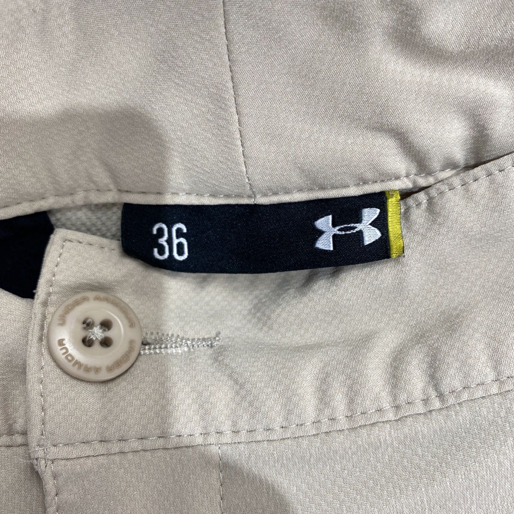 Under Armour Under Armour Pants Coach 5-Pocket Stretch Beig e Tan Regular Men 37x32 Size US 37 - 3 Thumbnail