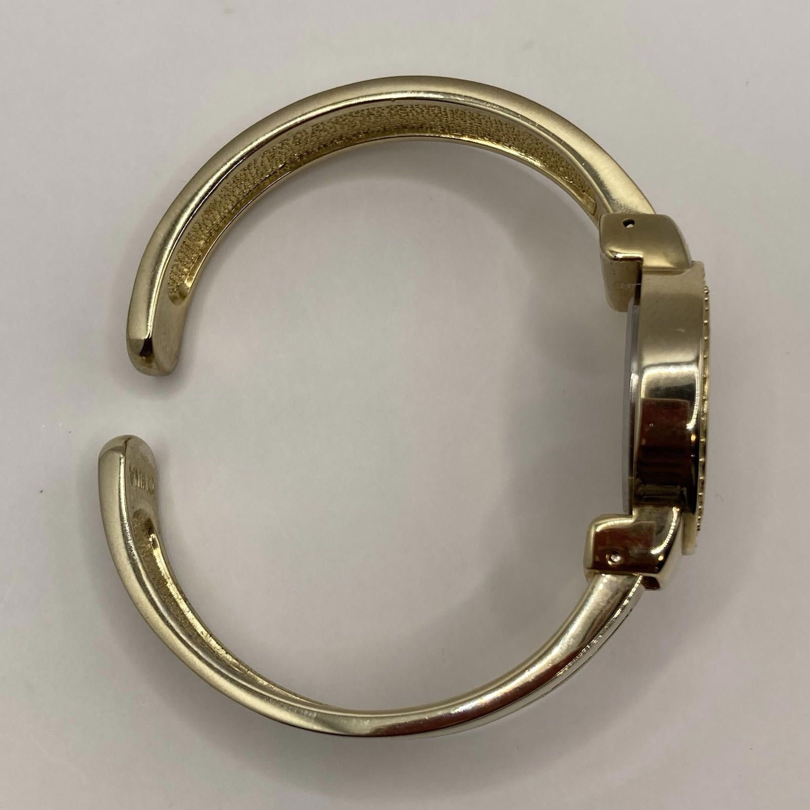 Designer Working Women’s Gold Tone Sparkle Bezel Gossip Bangle Watch Size ONE SIZE - 7 Thumbnail