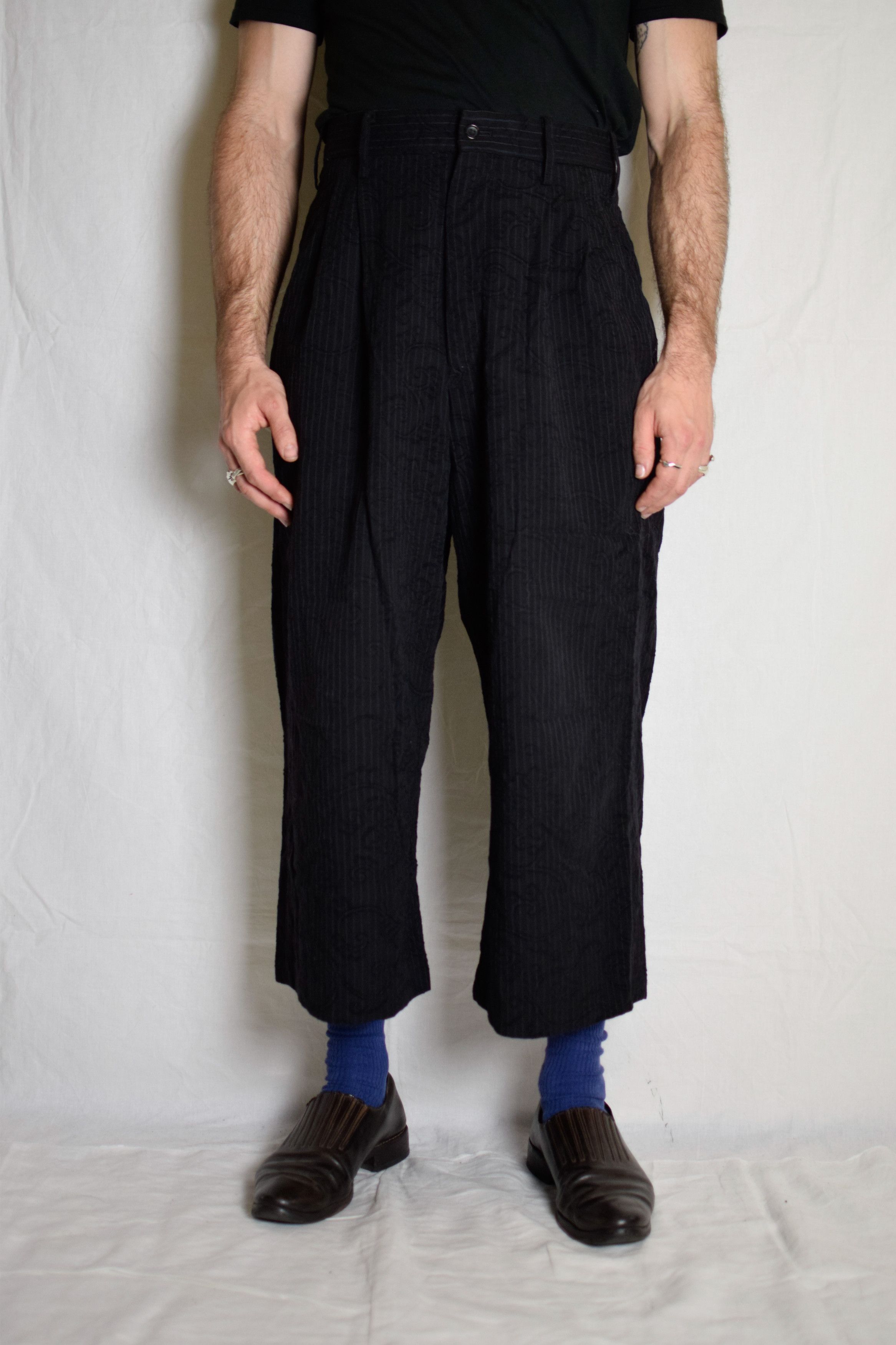 Yohji Yamamoto YYPH AW98 Wide Brocade Pants - HY-P21-162 Size US 30 / EU 46 - 4 Thumbnail