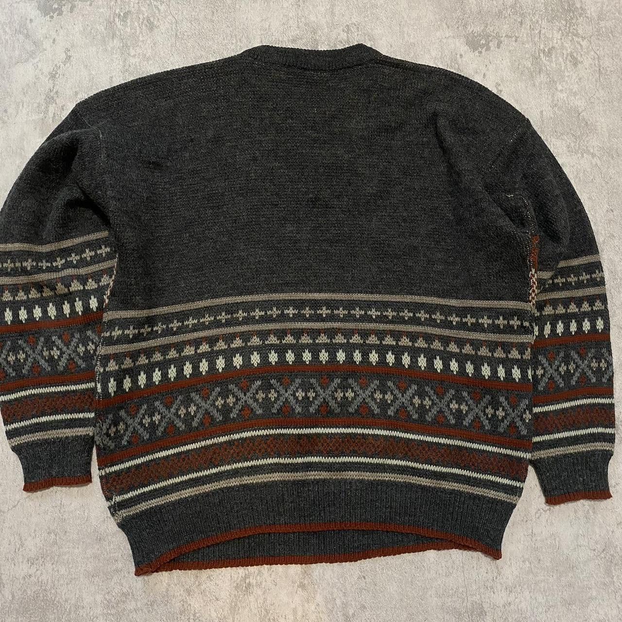 Other Wool Vintage 90s golf patterned sweater Boxy Size US XL / EU 56 / 4 - 3 Thumbnail