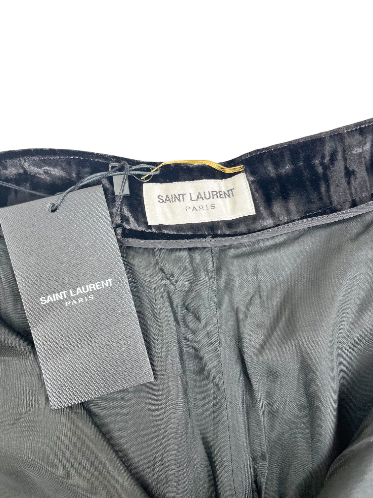 Saint Laurent Paris by Anthony Vaccarello F/W 2018 Black Velvet Pants Size 26" / US 2 / IT 38 - 9 Thumbnail