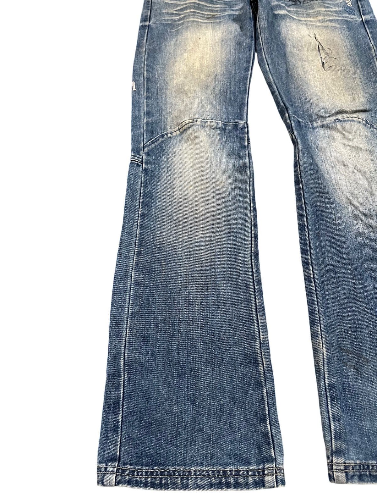 14th Addiction Vintage Sound Beach Flare Unique Grafitti Denim Size US 33 - 5 Thumbnail