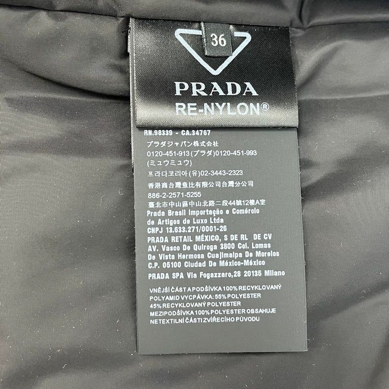 Prada Prada Size 36 Black full logo metal triangle thick vest 2 Size US XS / EU 42 / 0 - 7 Thumbnail