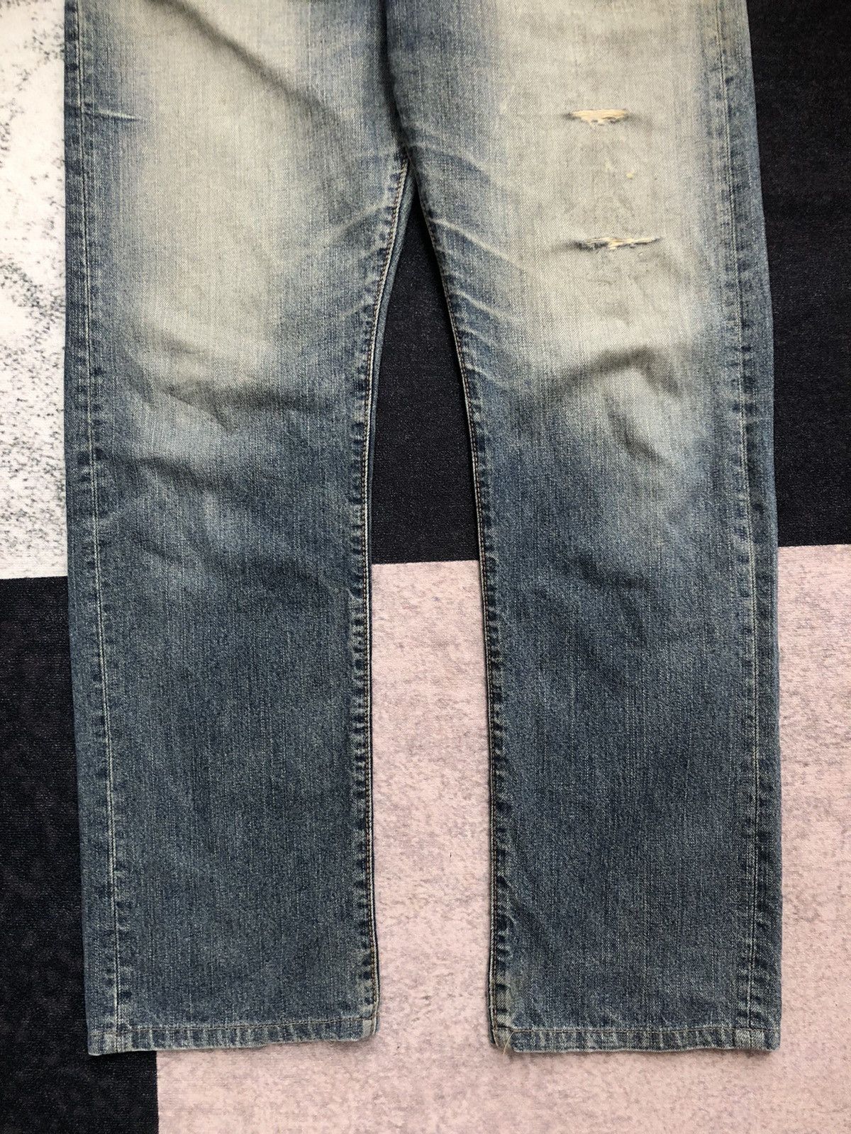Hysteric Glamour Vintage GL Heart Mud Washed Distressed Jeans Size US 32 / EU 48 - 6 Thumbnail