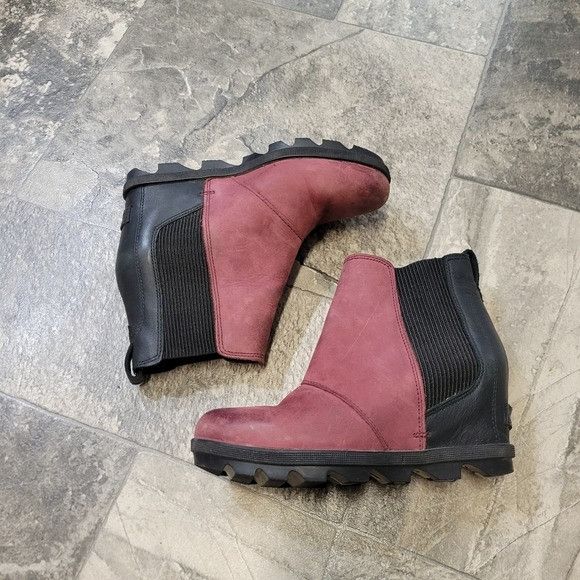 SOREL Sorel Joan Of Arctic Wedge Bugundy Oxblood Oiled Leather Che Size US 7 / IT 37 - 3 Thumbnail