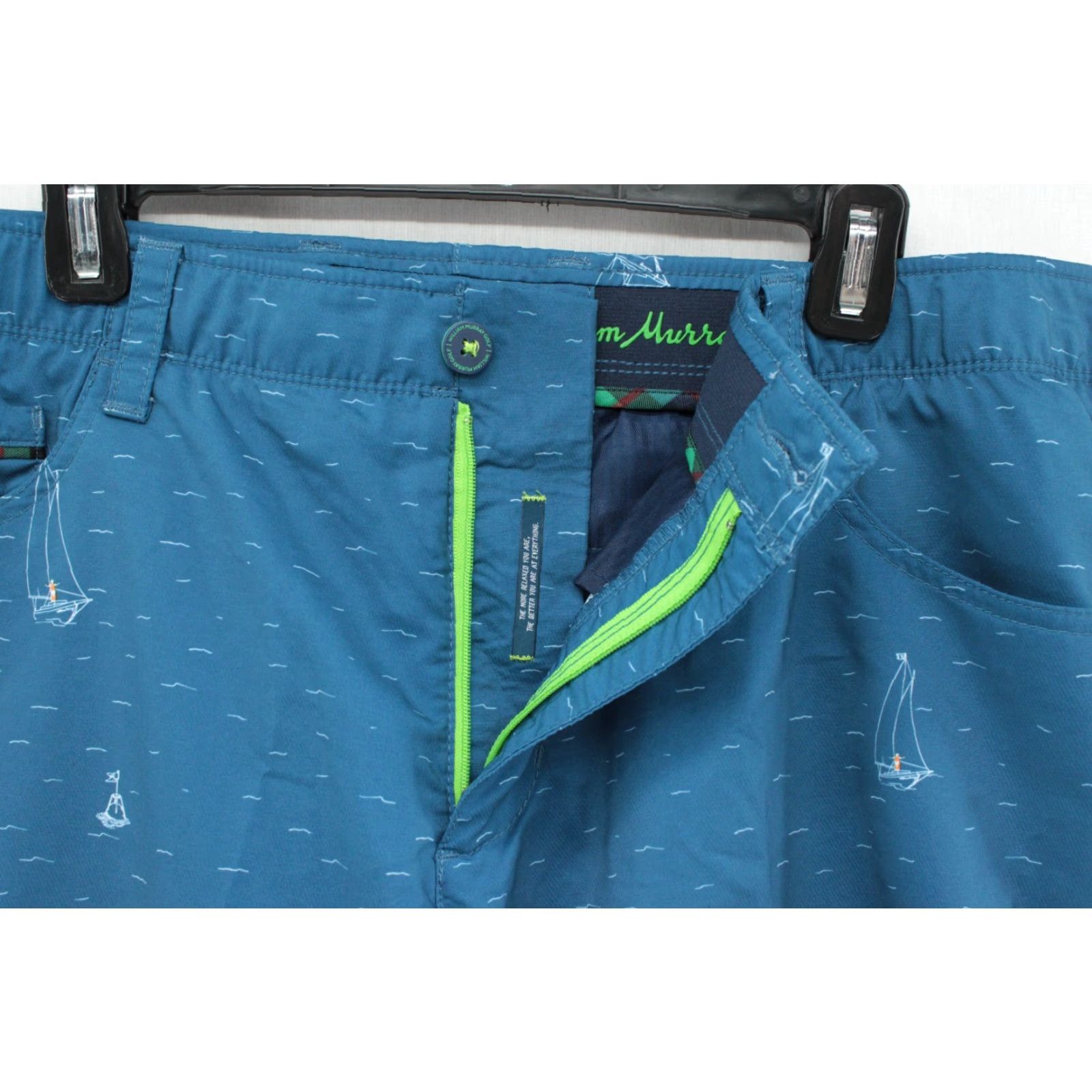 Vintage VINTAGE William Murray Shorts Men 38 Blue Sailboat Print Premium Breathable Preppy Chino 5-Pocket Regular Inseam 10.5in Mens Size US 38 / EU 54 - 7 Thumbnail