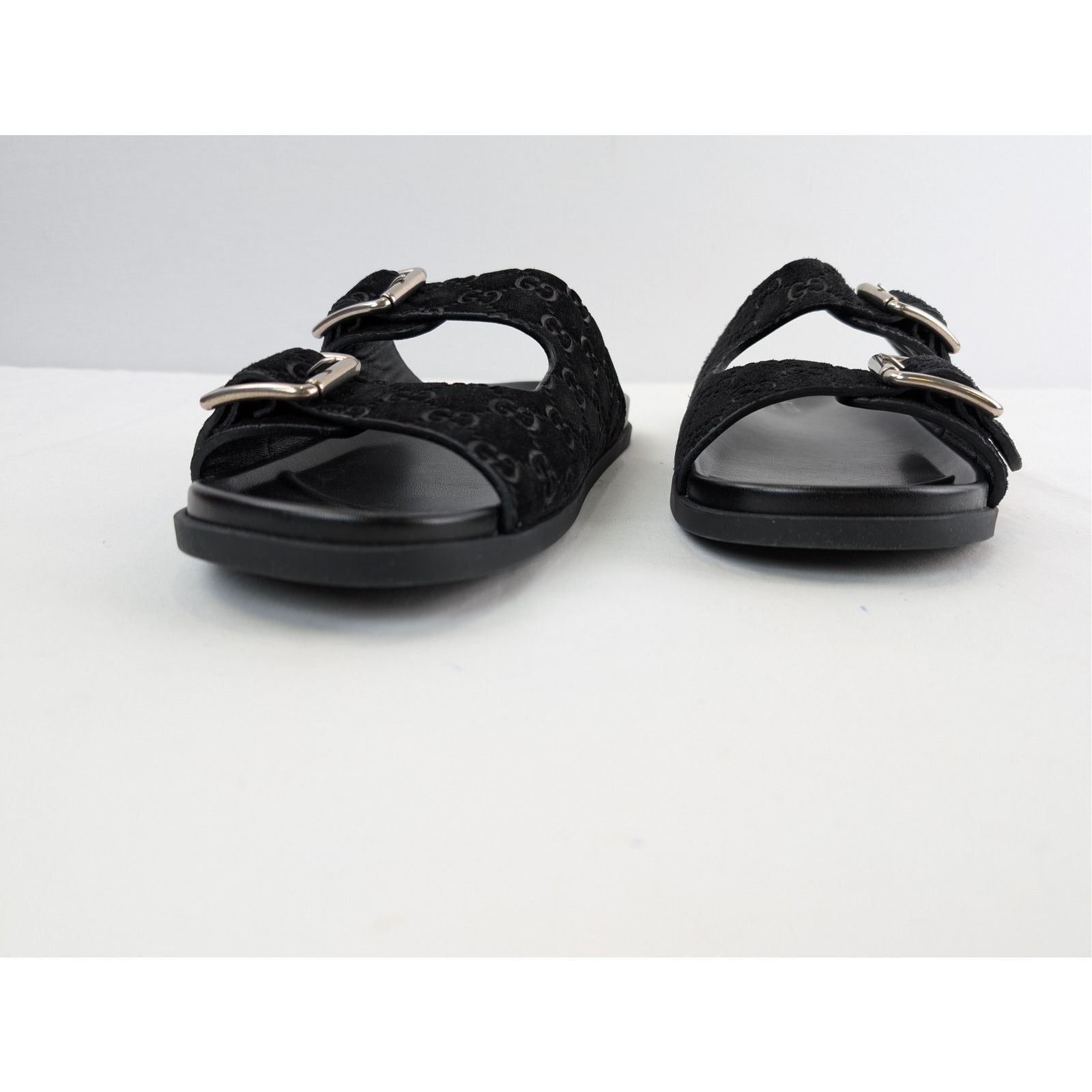 Gucci o1rshd1 GG Suede Slide Sandals in Black Size US 11.5 / EU 44-45 - 7 Thumbnail