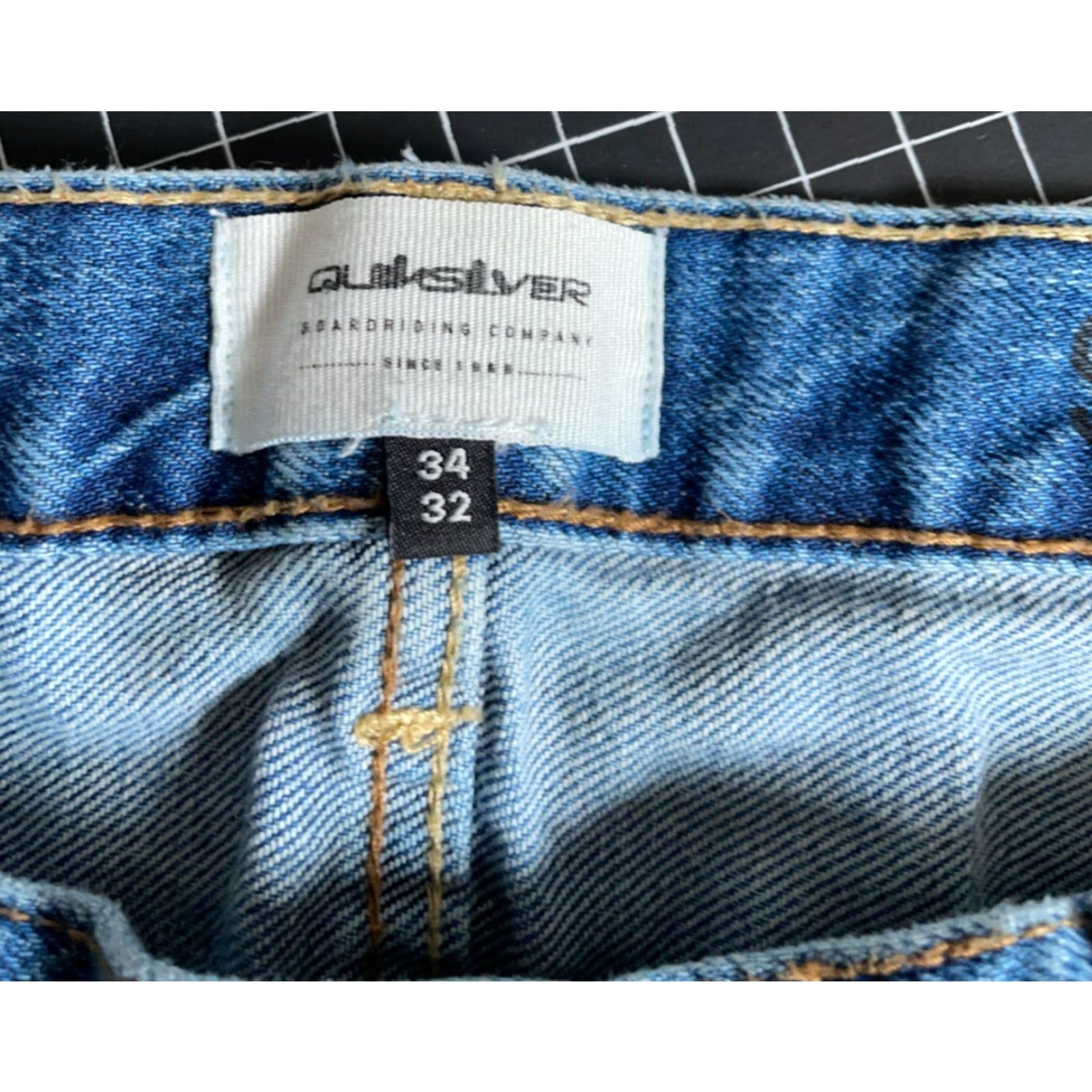 Quiksilver VINTAGE Quiksilver Straight Leg Jeans Men's 36 x 32 Blue Denim Y2K Skater Grunge Size US 34 / EU 50 - 3 Thumbnail