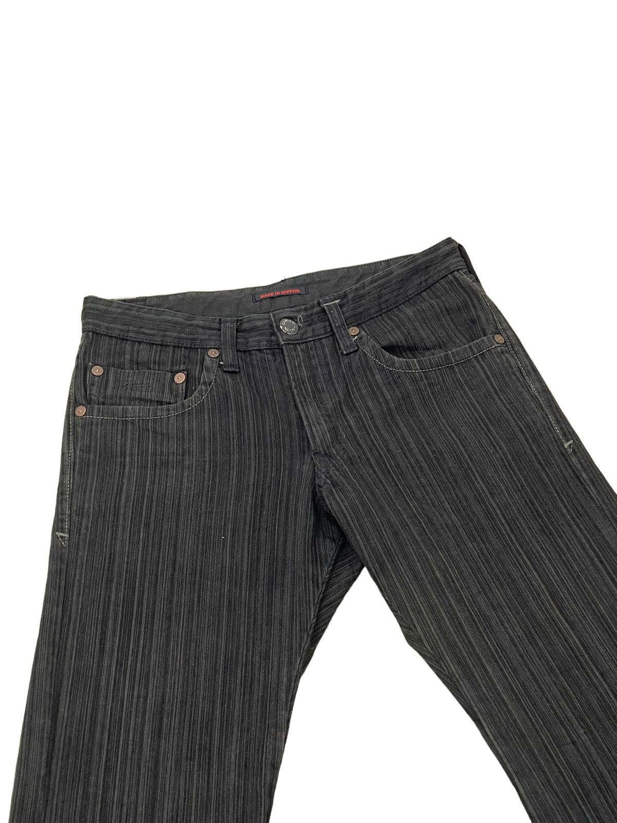 Japanese Brand Flare Jeans Blue Way Japan Pinstriped Boot Cut 8🟦7 Size US 30 / EU 46 - 8 Thumbnail