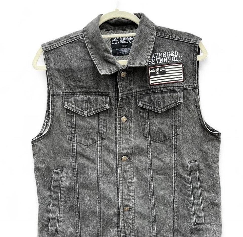Band Tees Avenged Sevenfold Band Denim Vest 2013 Official Bravado Size US S / EU 44-46 / 1 - 1 Thumbnail