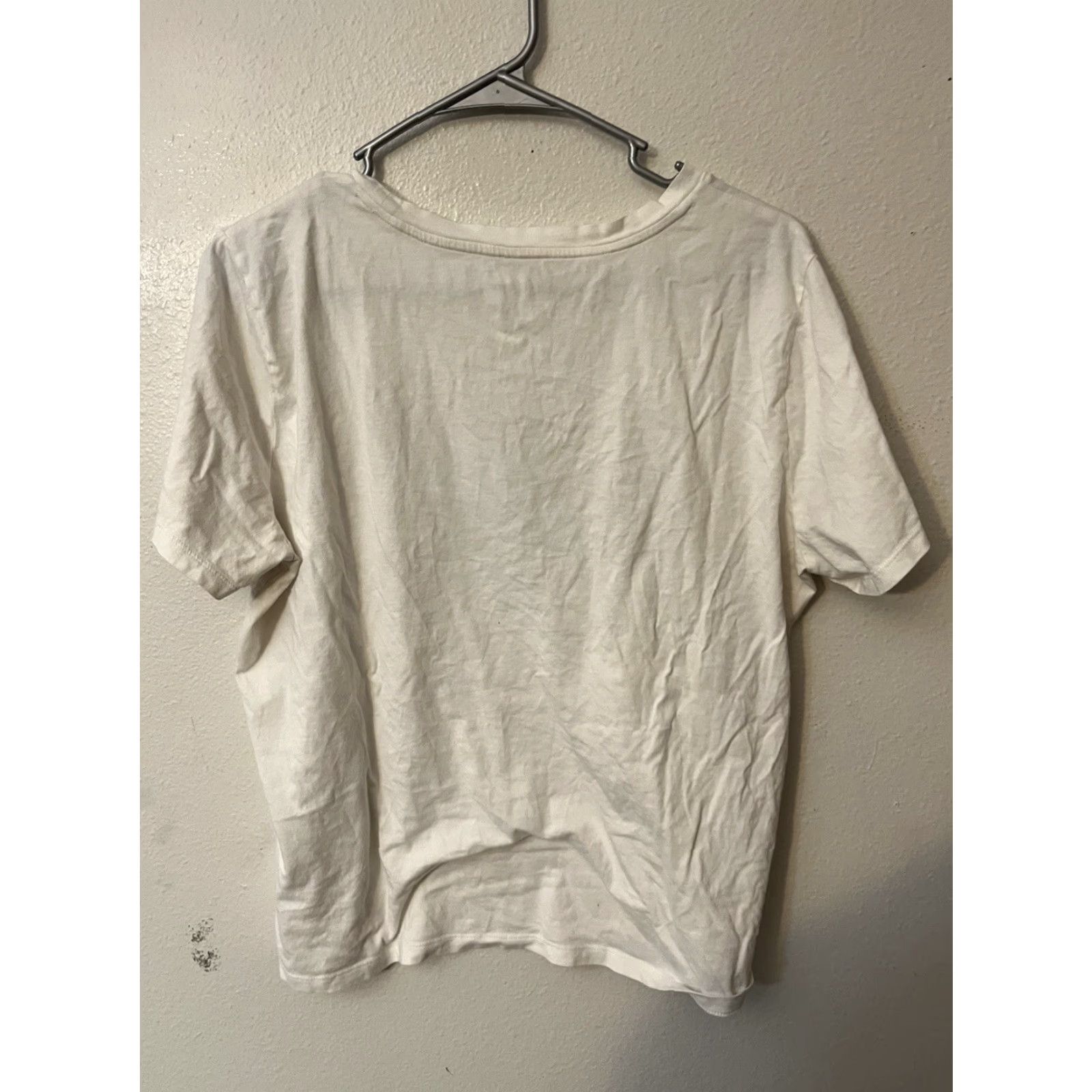 Michael Kors Michael Kors Women's T-Shirt White MK Logo Top Shirt Large Casual Basic All Seasons Short Sleeve Regular Fit Size L / US 10 / IT 46 - 2 Thumbnail