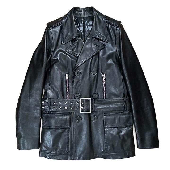 h*o様 dior type A-2 suede leather Dior Dior Homme A2 Campaign Leather Jacket sz46 | Grailed