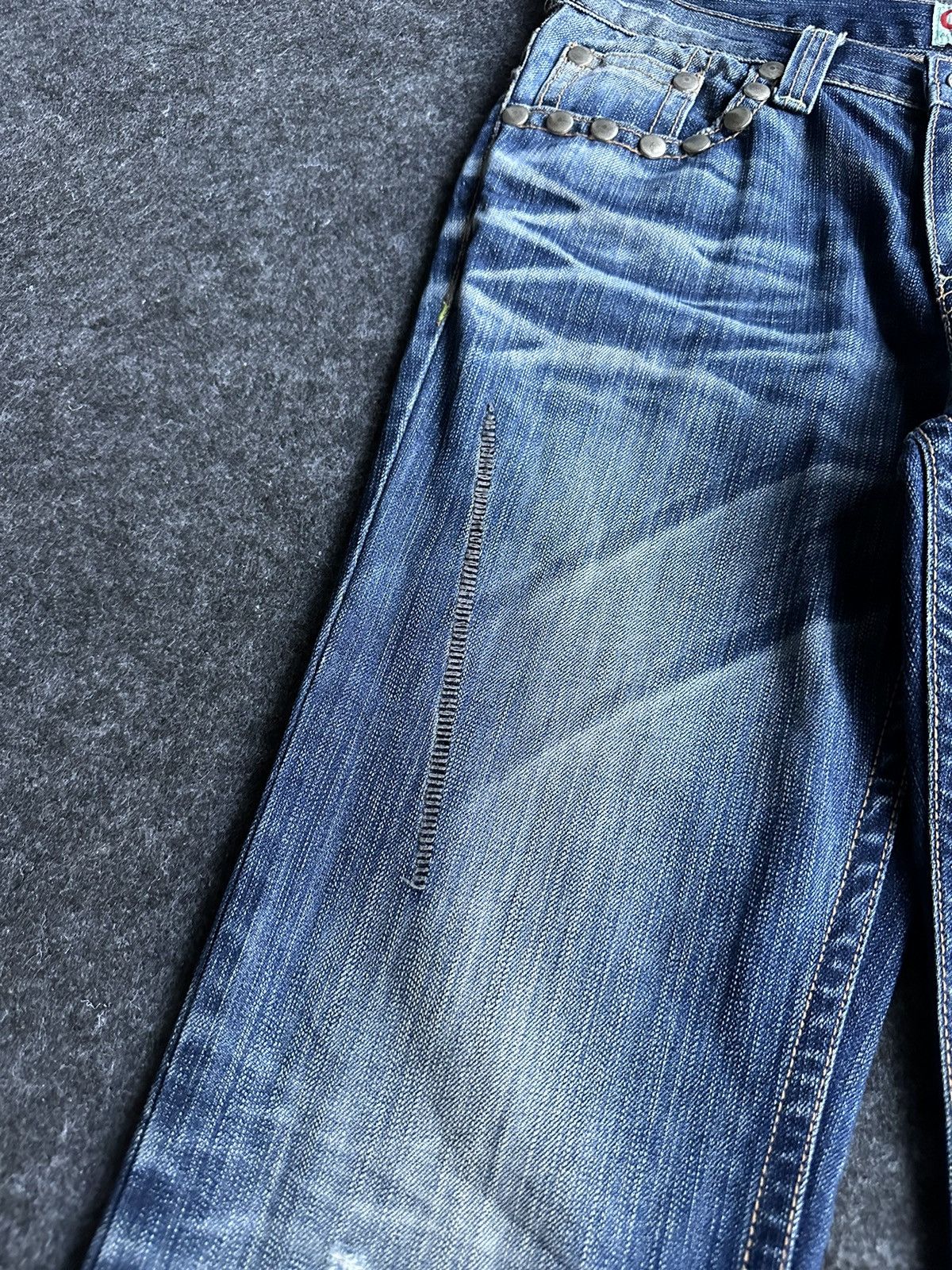 Hysteric Glamour O Pinball Flare Stone Washed Vintage Denim 32x32 D390 Size US 32 / EU 48 - 6 Thumbnail