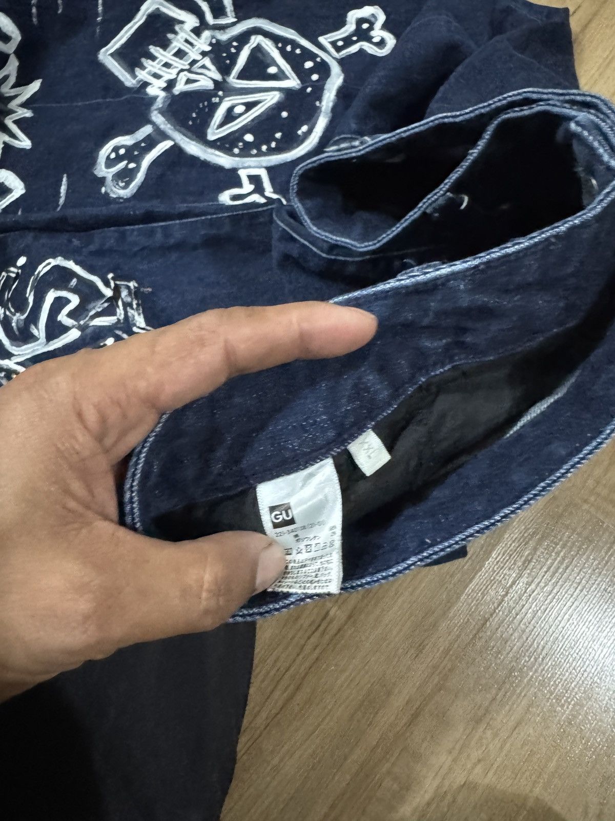 GU GU CUSTOM JEANS Size 33" - 3 Thumbnail
