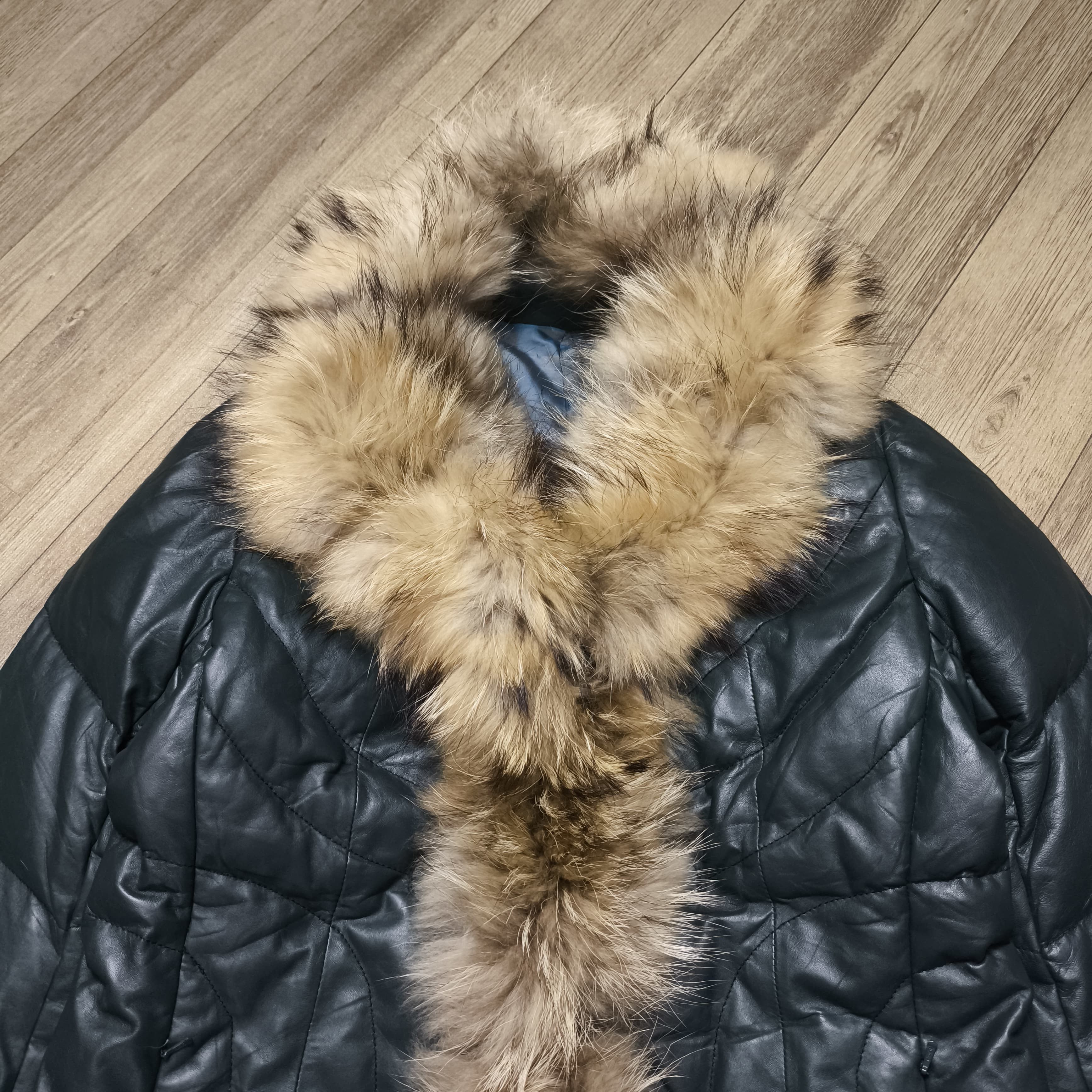 Tornado Mart 2000s Japane brand Fur Racoon Down Jacket Size M / US 6-8 / IT 42-44 - 3 Thumbnail