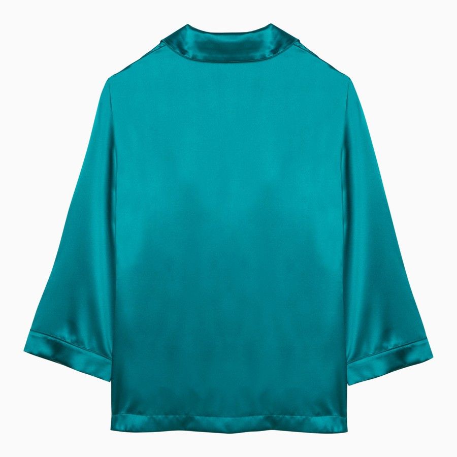Max Mara o1d2blof0824 Shirts in Teal Size M / US 6-8 / IT 42-44 - 2 Thumbnail