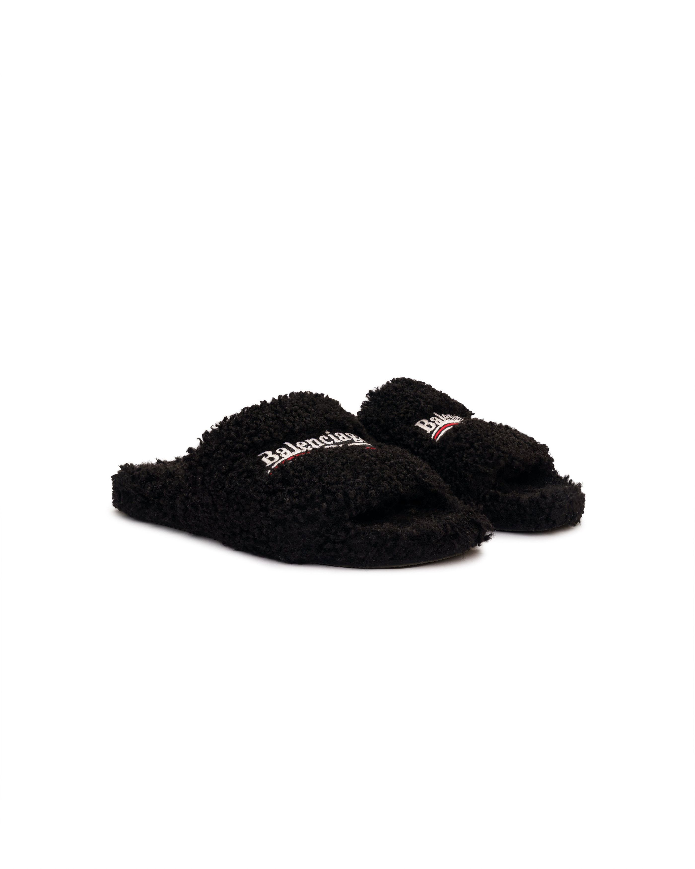 Furry Slides 'political Campaign' in Black, Women's (Size 7)