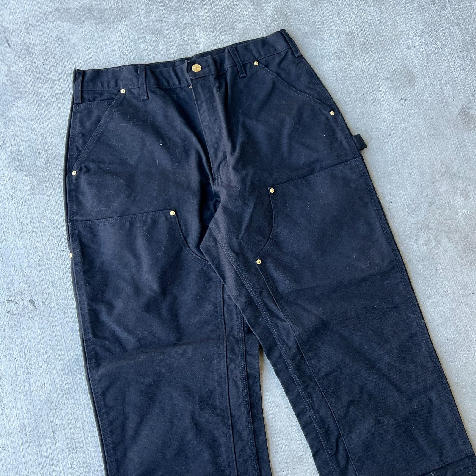 Carhartt × Vintage Carhartt black double knee work wear carpenter pants Size US 33 - 2 Thumbnail
