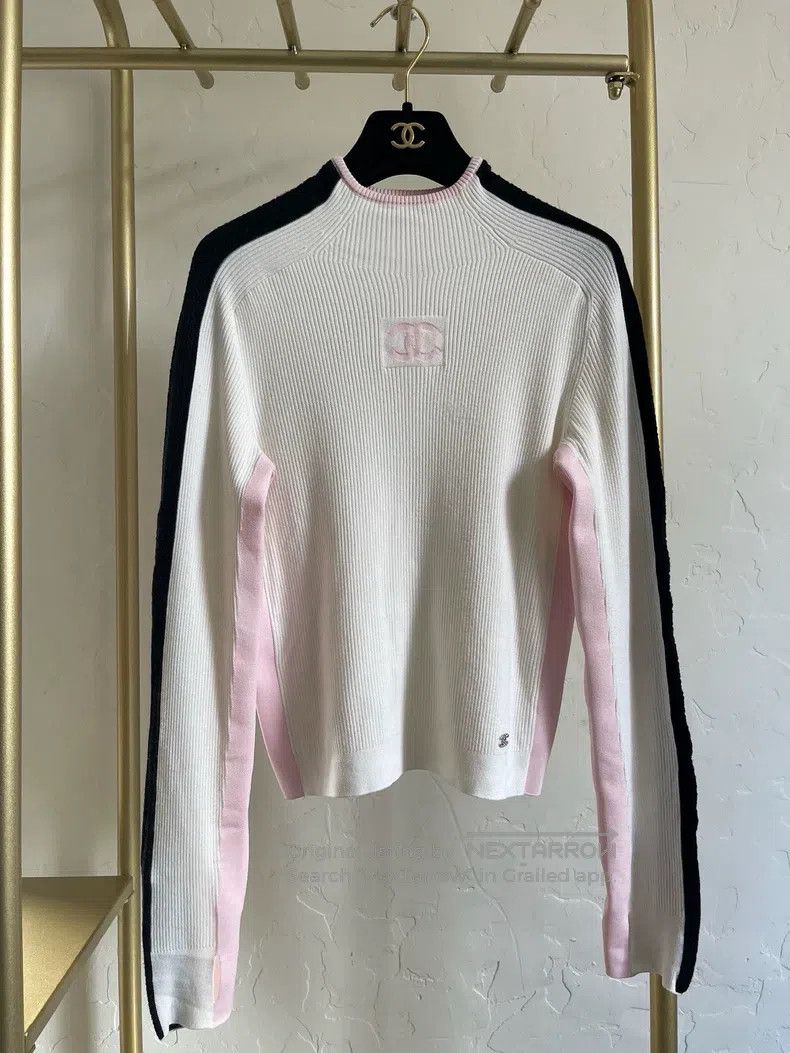 Chanel 23n Ski Series White Cashmere Bottom Long Sleeve