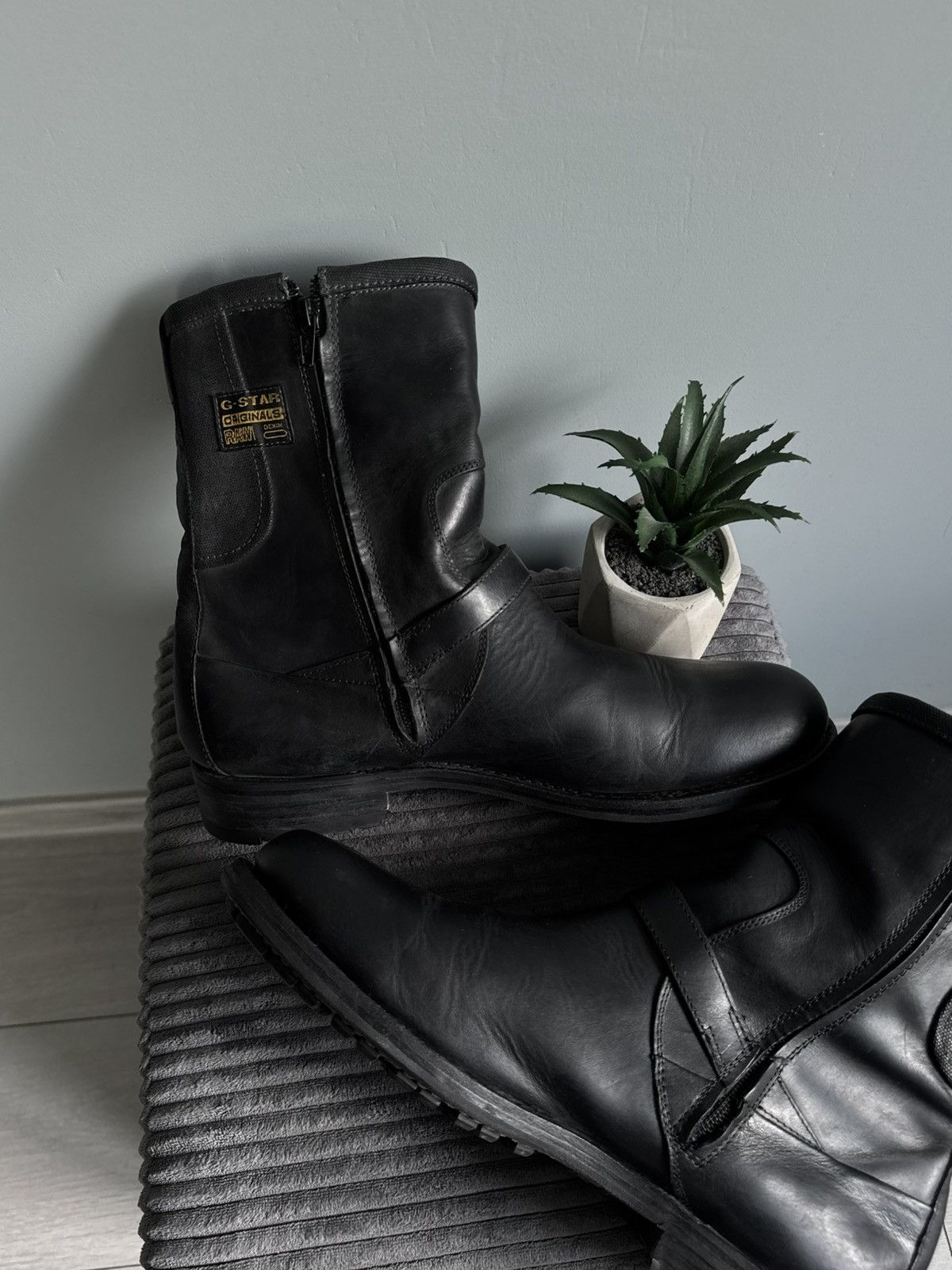 G-Star Vintage G-star Raw High Leather Strap Boots Size US 9 / EU 42 - 10 Thumbnail