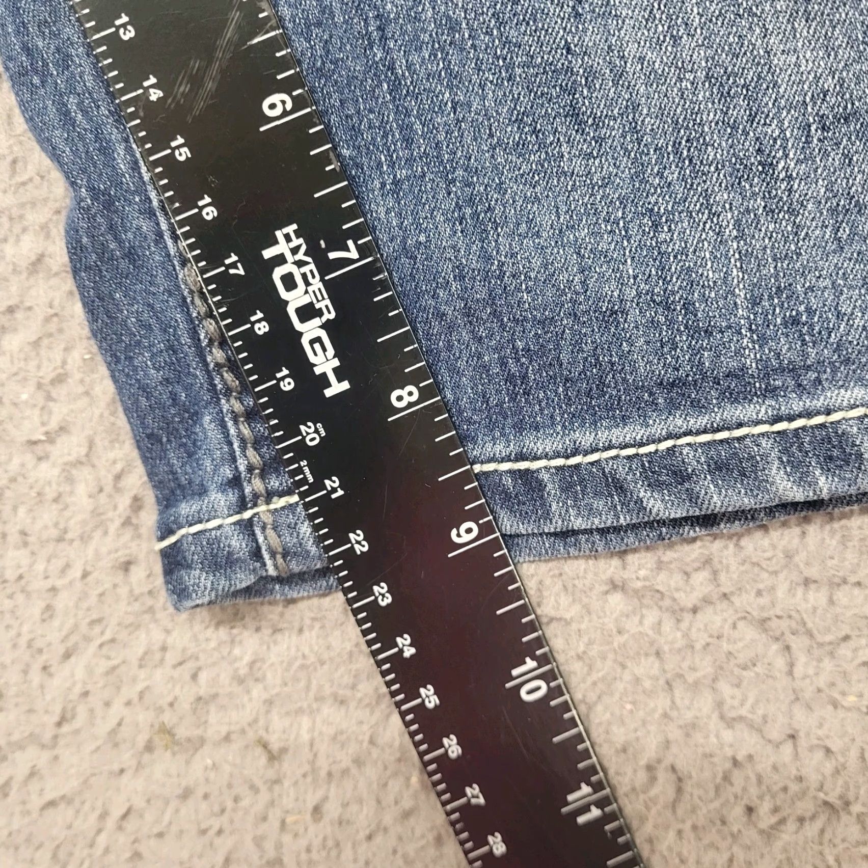 Southpole SouthPole Shorts Bermuda Women Size 9 Blue Denim Stretch Embroidered Whiskered, 5-Pocket, Zip, Casual Modern Size 30" / US 8 / IT 44 - 7 Thumbnail