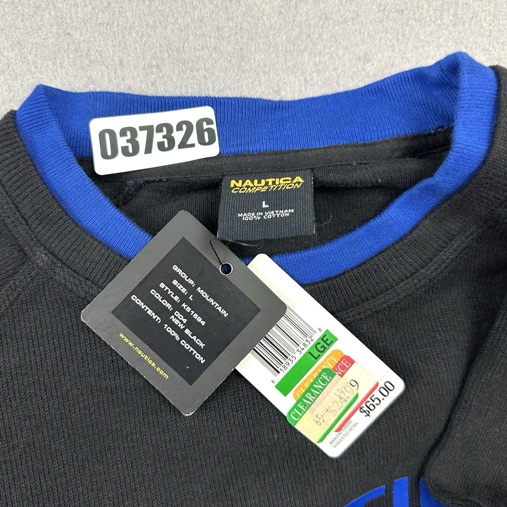 Nautica VINTAGE Nautica Sweater Mens Large Black Crewneck Knit Pullover Logo Casual Y2K Deadstock Size US L / EU 52-54 / 3 - 8 Thumbnail
