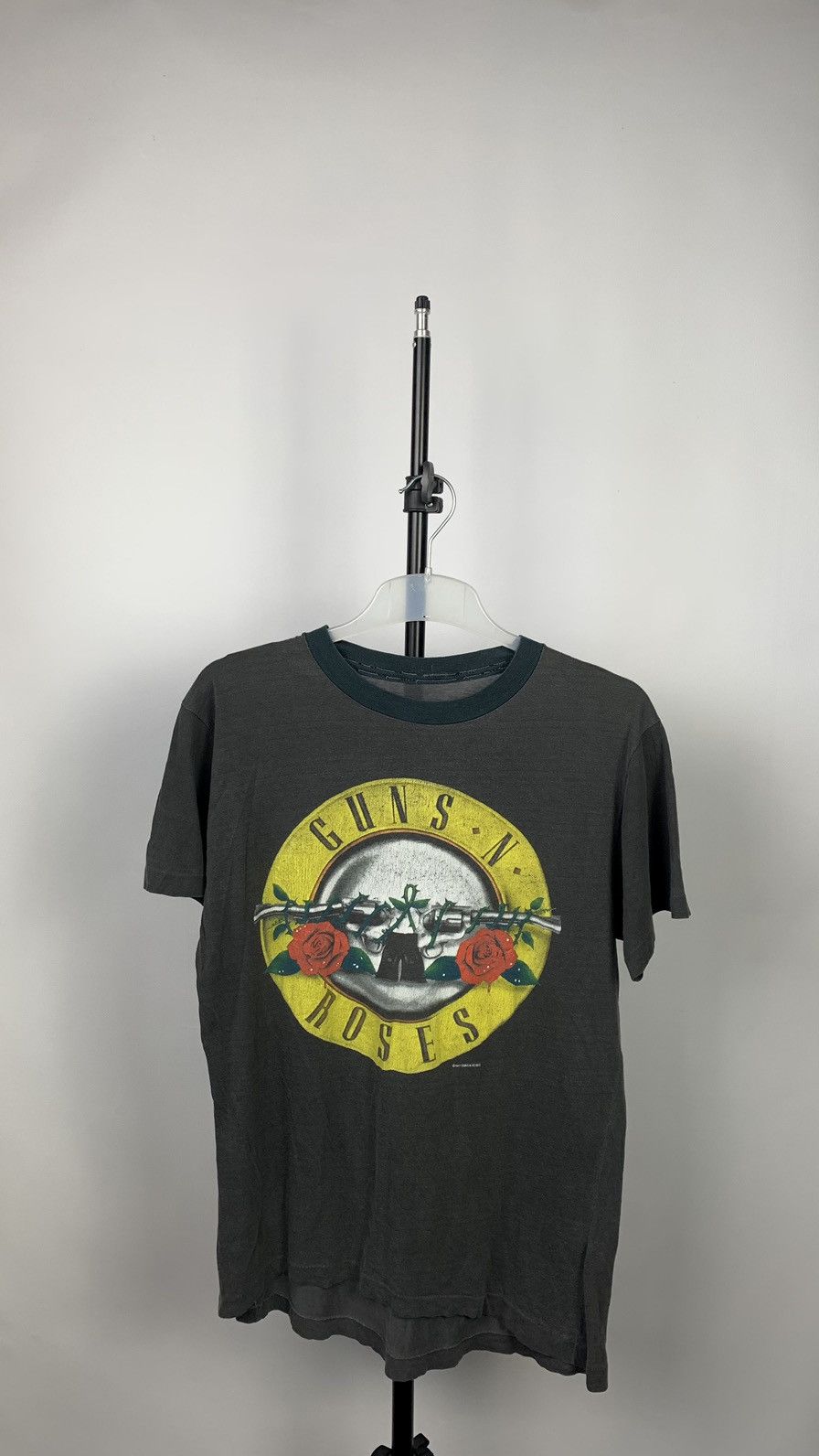 image of Band Tees x Guns N Roses Guns N’ Roses Original 1987 Single Stitch Logo Vintage Shirt in Grey (Size