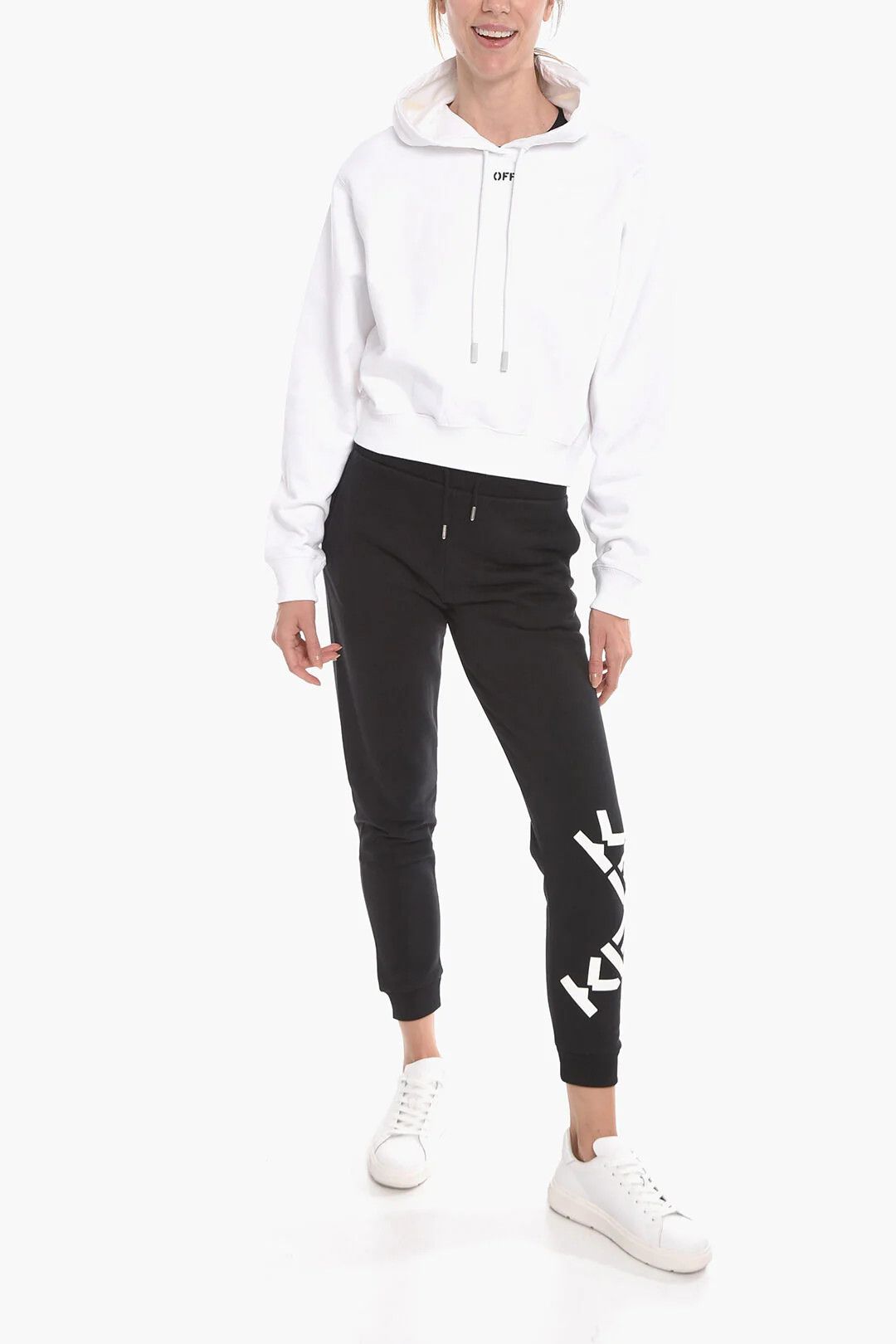 Off-White og1mm0426 Brushed-Cotton Hoodie in White Size S / US 4 / IT 40 - 4 Thumbnail