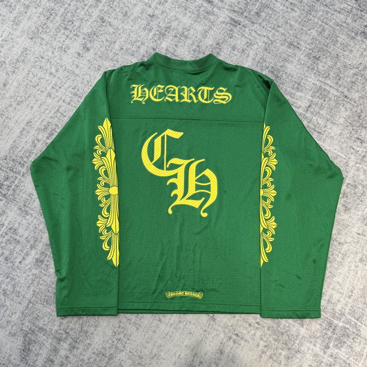 Chrome Hearts CHROME HEARTS Mesh Jersey Long Sleeve Tee GREEN Size US L / EU 52-54 / 3 - 5 Thumbnail