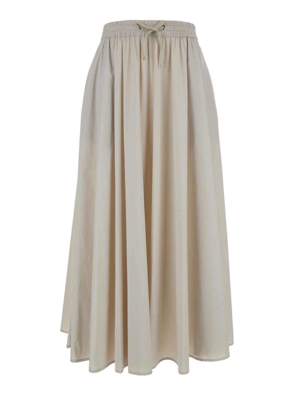 Herno Long Skirt with Drawstring in Stretch Polyamide Beige Women Size 28" / US 6 / IT 42 - 1 Thumbnail