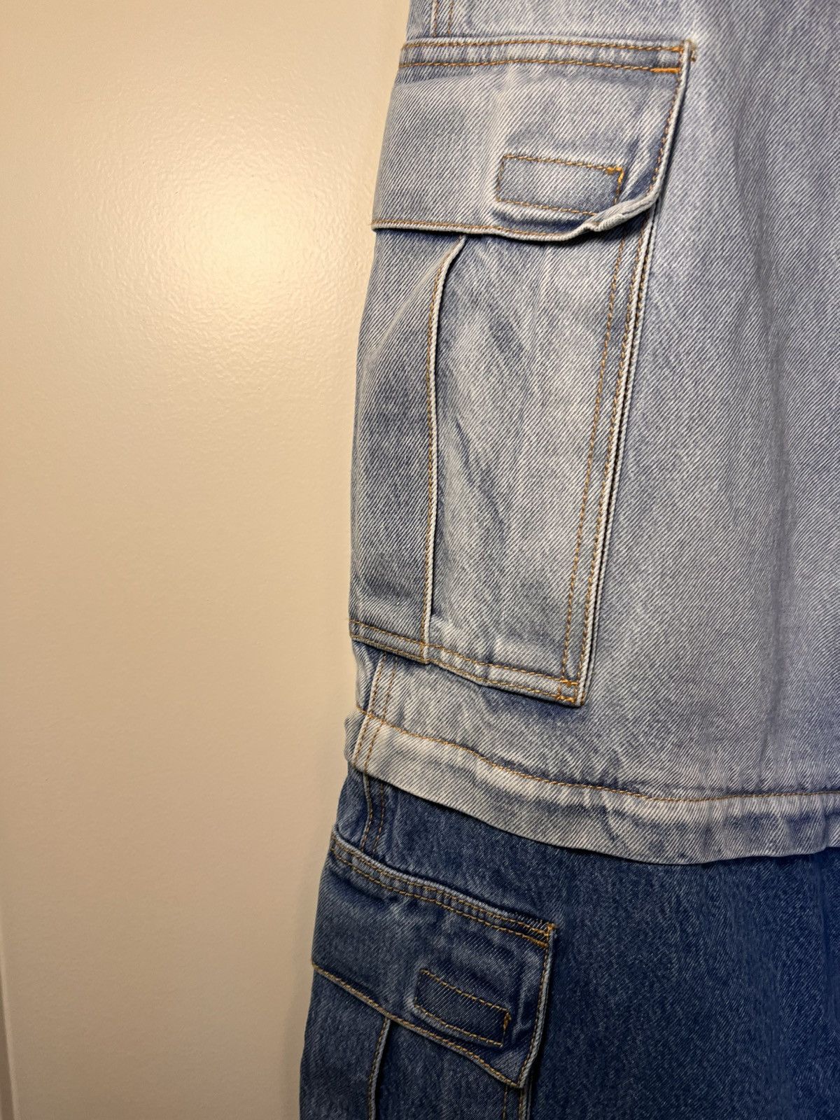 Vetements Vetements Blue & Black Runway Deconstructed Cargo Pants Size US 34 / EU 50 - 15 Thumbnail