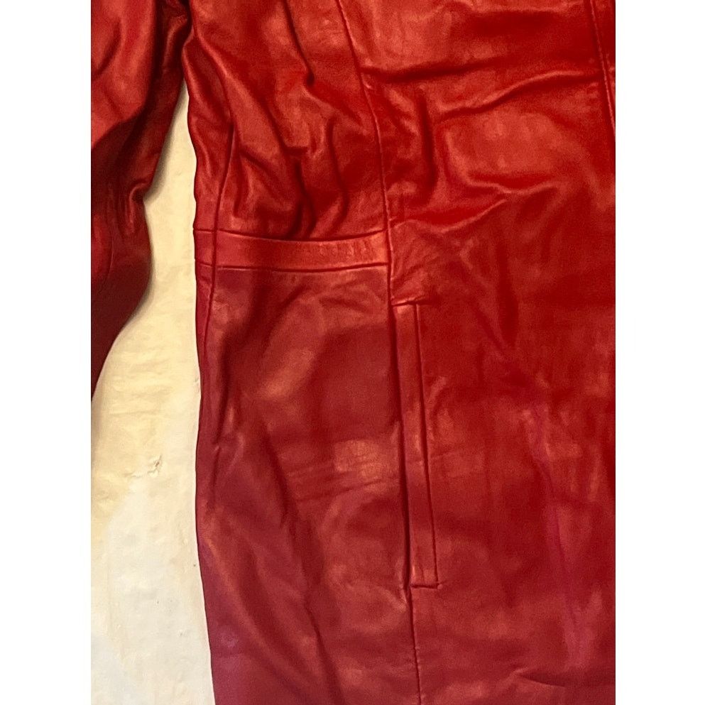 Other Vintage 80s AVANTI Leather Red Leather Jacket - Size: M Size M / US 6-8 / IT 42-44 - 5 Thumbnail