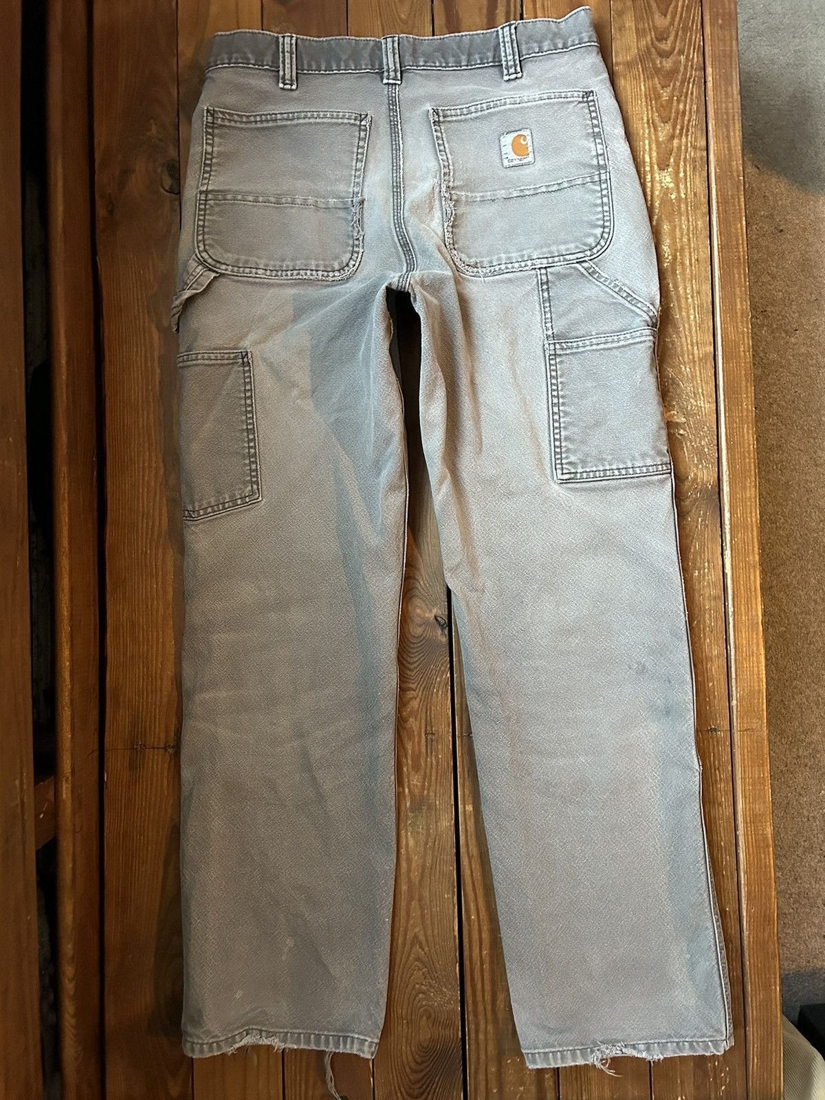 Carhartt × Vintage Vintage 90s Y2K Carhartt Grey Double Knee Pants Size US 30 / EU 46 - 3 Thumbnail