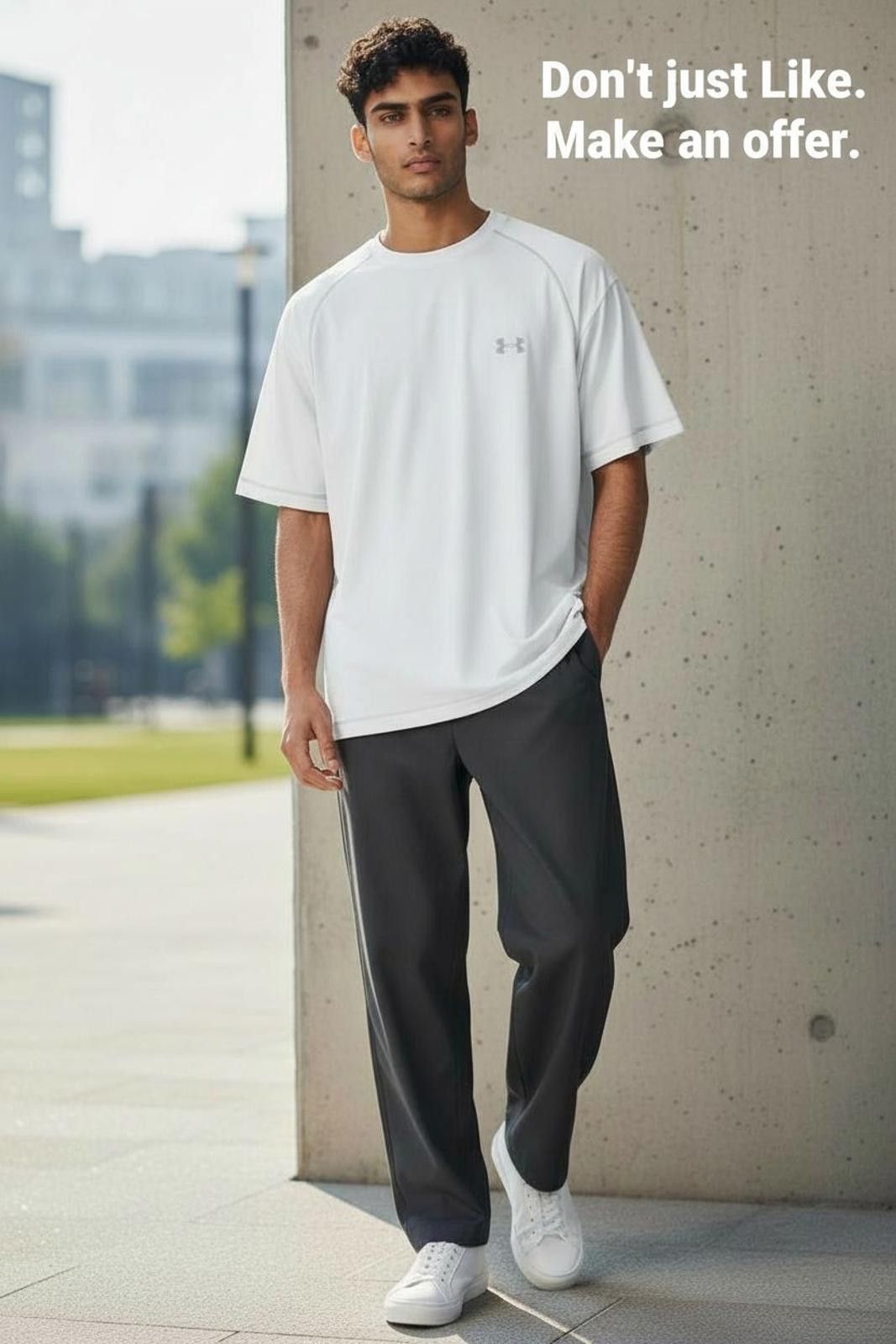Under Armour Under Armour Men's White Short Sleeve Activewear T-Shirt Size US M / EU 48-50 / 2 - 1 Thumbnail