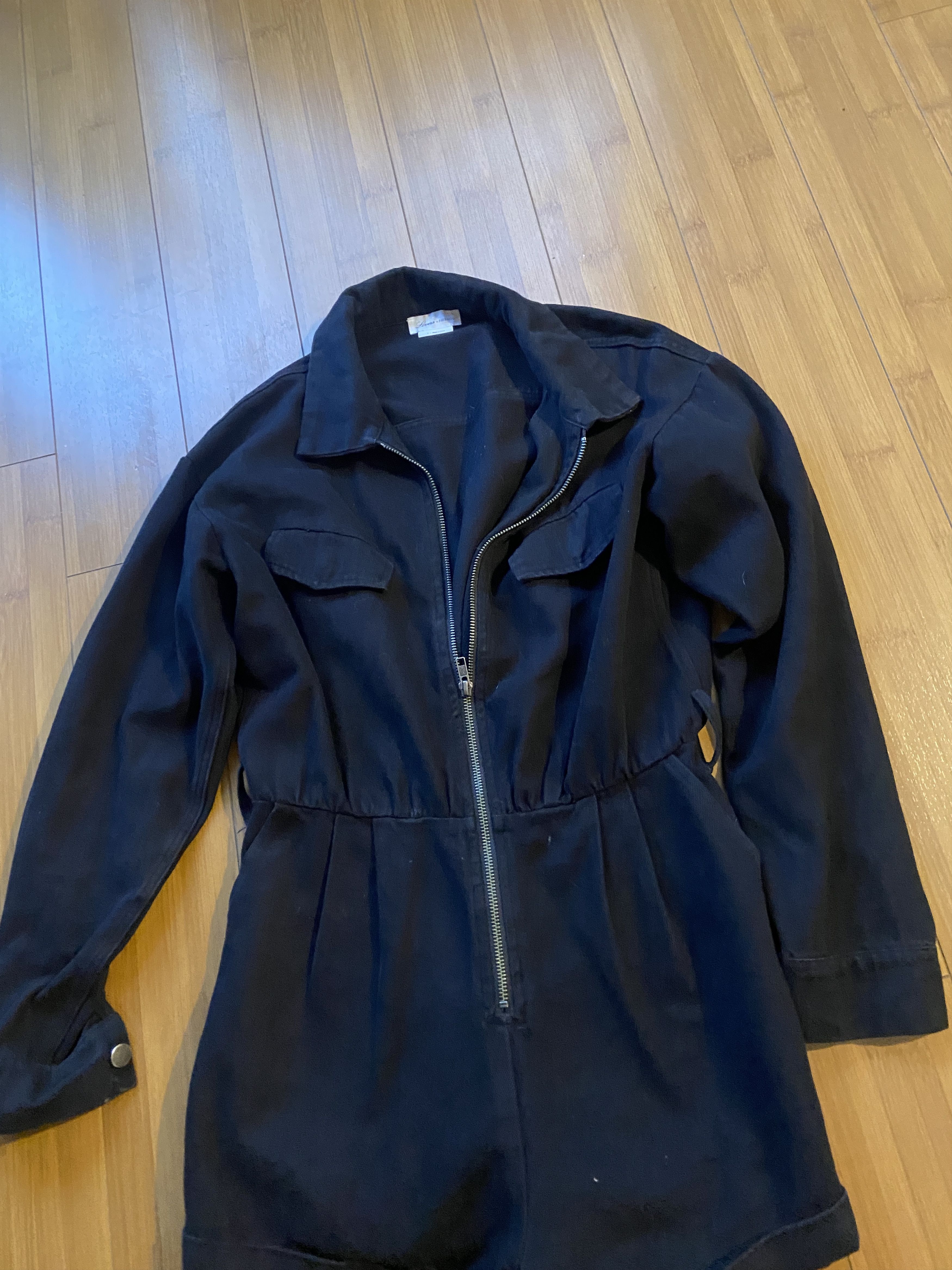 Lovers and Friends Lovers and Friends Black Denim Zip up Romper Black - Small Size S / US 4 / IT 40 - 3 Thumbnail