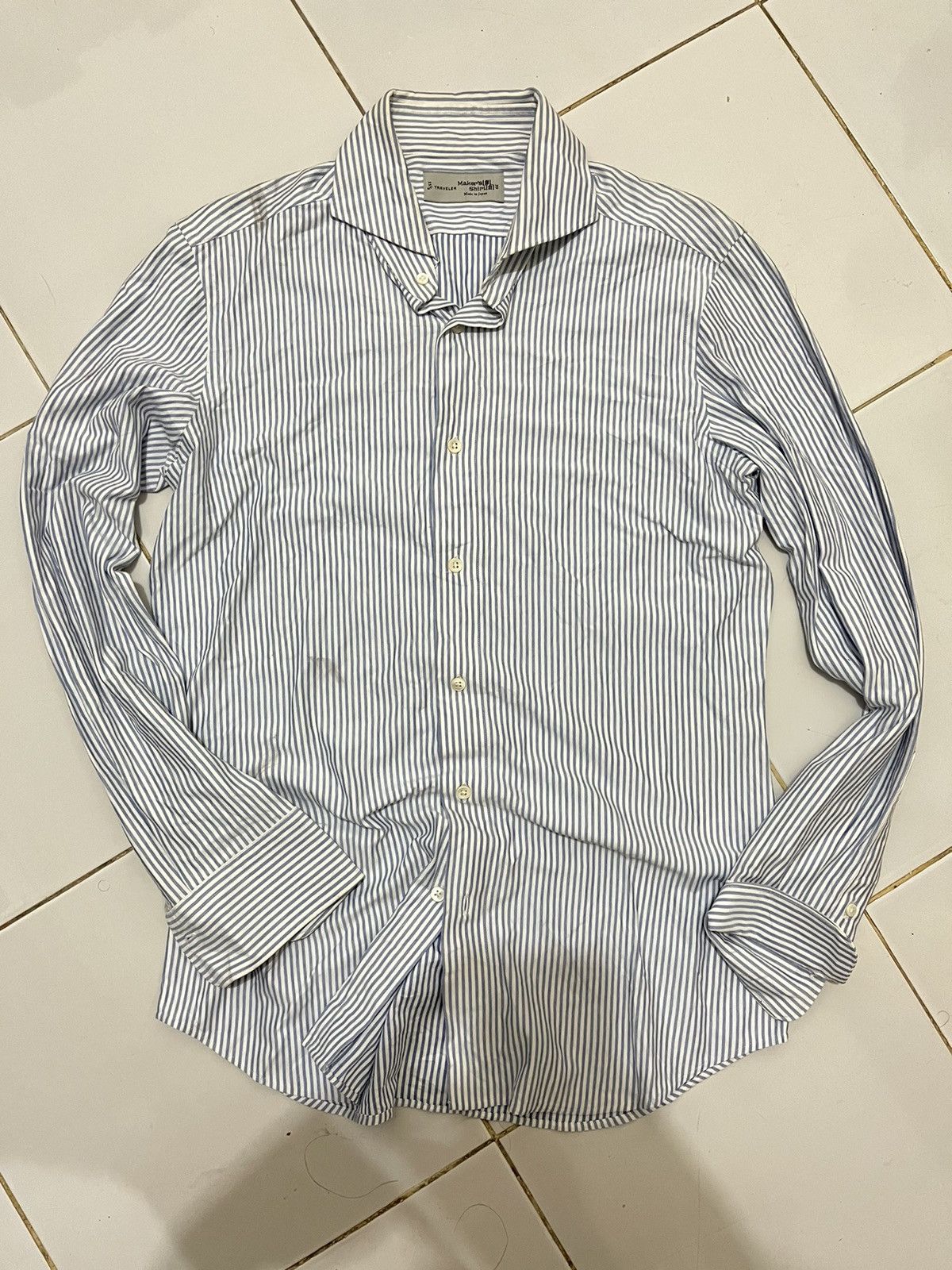 image of Glass House Shirt Makers Makers Shirt in Blue, Women's (Size Small)