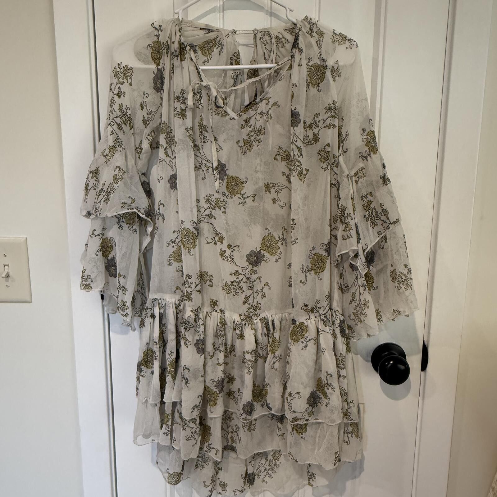Free People Free People Sheer Sunsetter Flora Ruffle Dress-XS Size XS / US 0-2 / IT 36-38 - 2 Thumbnail