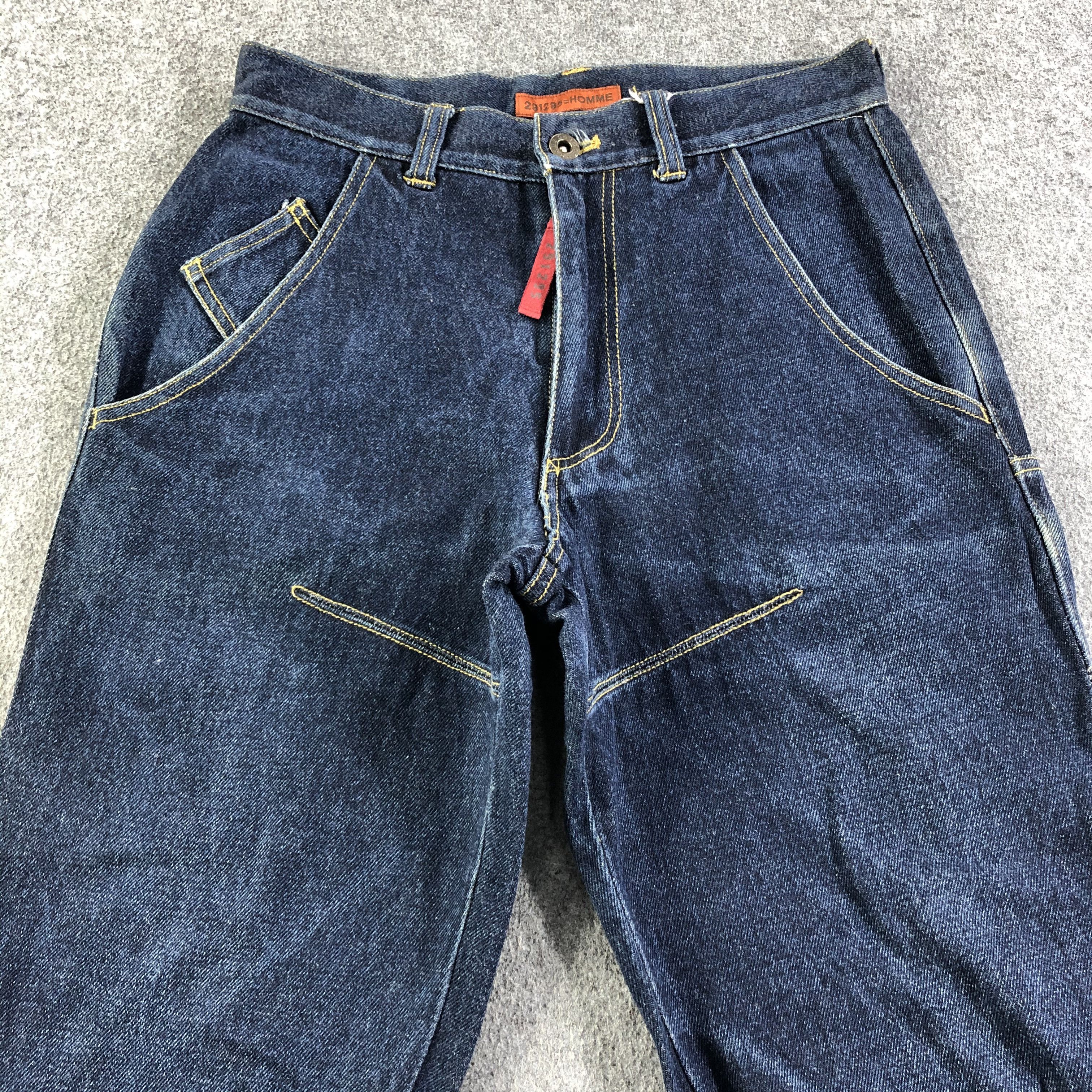 291295=Homme 291295 Homme Jeans Blue Stich Denim -J2861 Size US 27 - 3 Thumbnail
