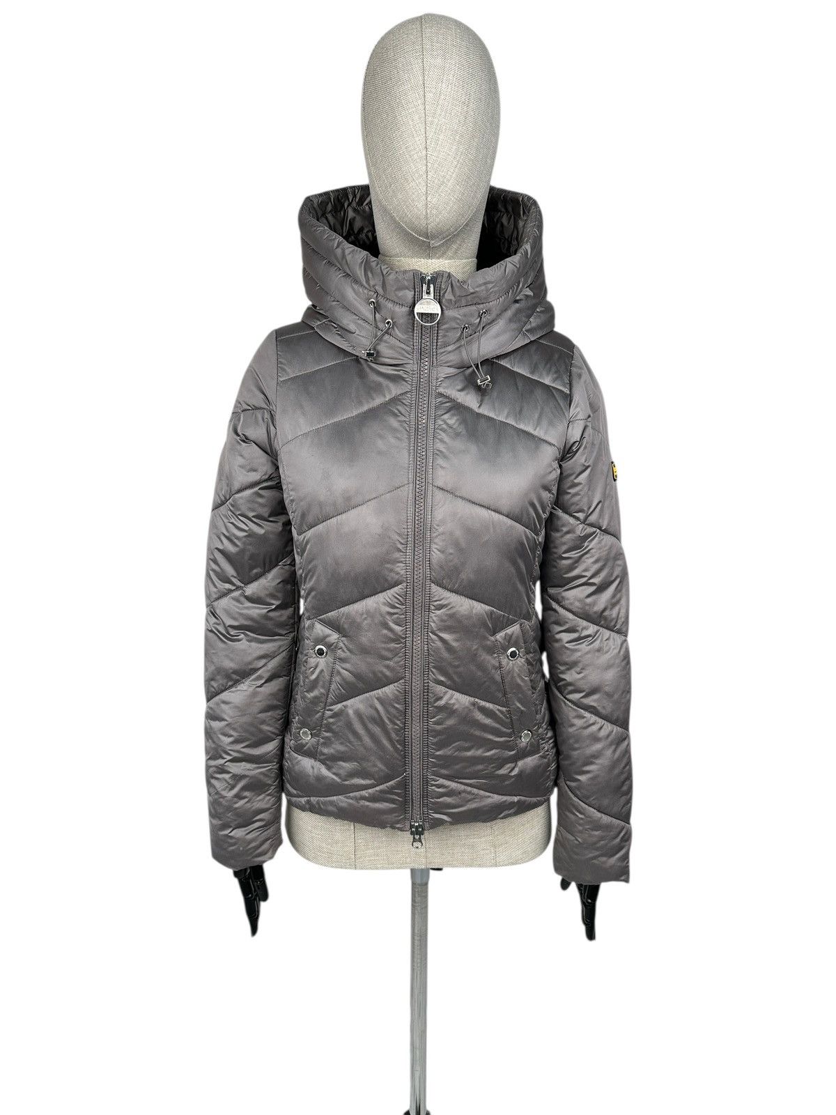 Barbour BARBOUR INTERNATIONAL Motegi Quilt Jacket Silver Women’s Size S / US 4 / IT 40 - 2 Thumbnail