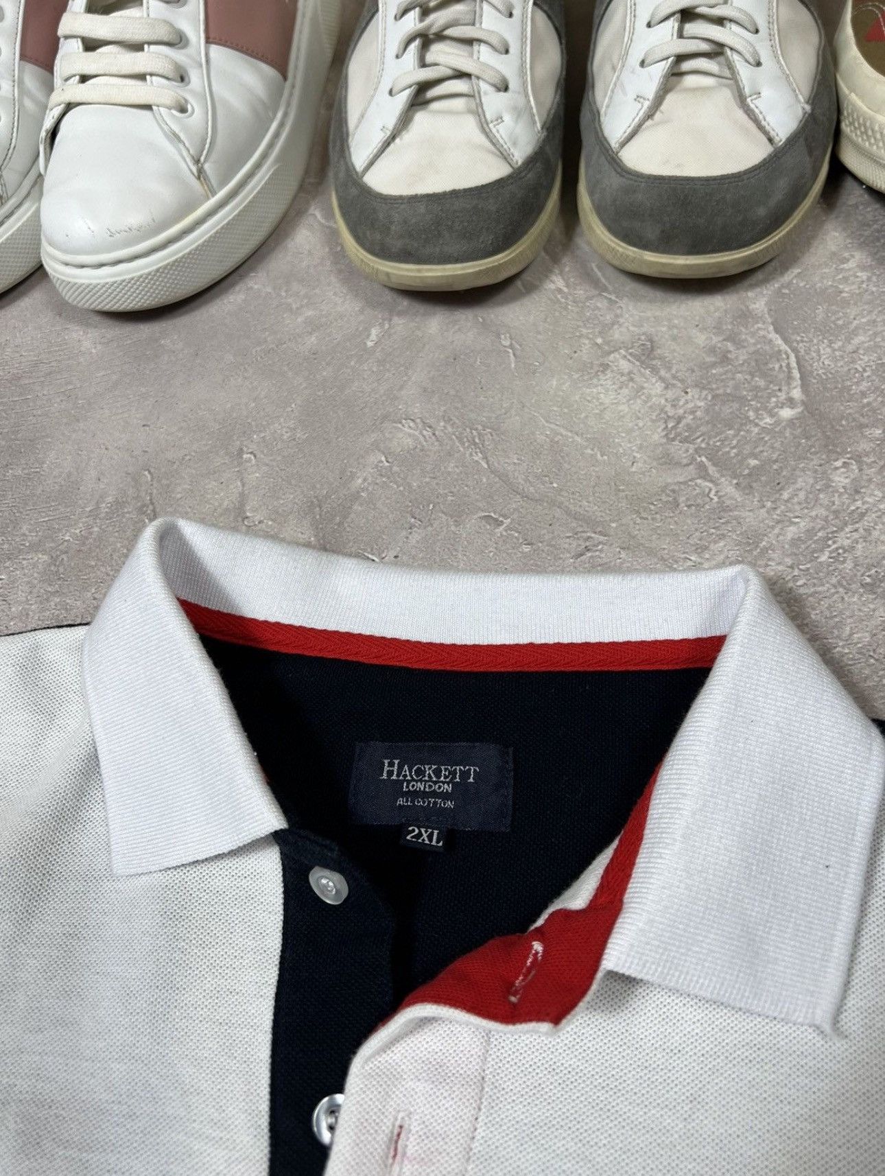 Vintage Vintage Hackett Aston Martin GB Racing Polo Size US XL / EU 56 / 4 - 4 Thumbnail