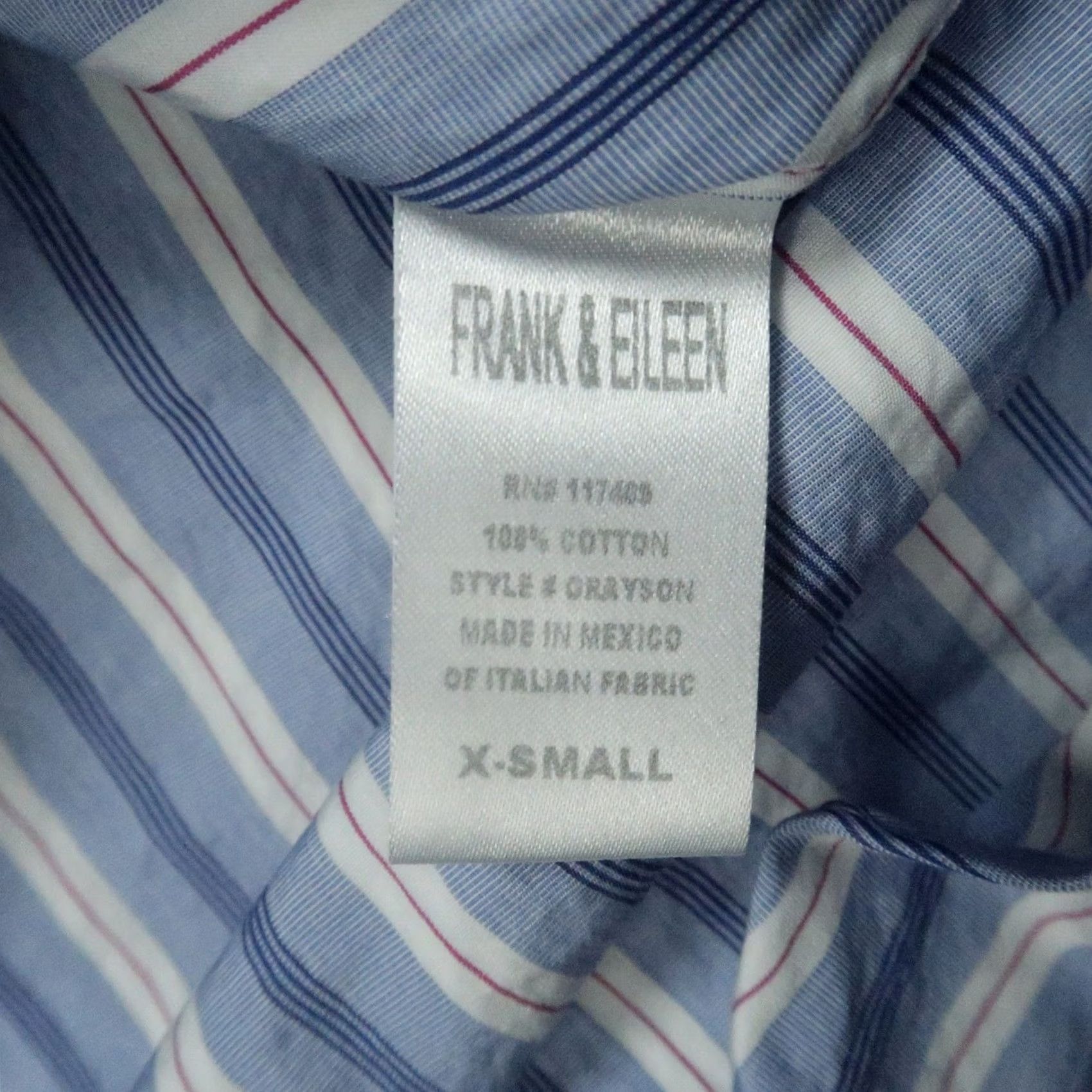Frank & Eileen Frank & Eileen Shirt Womens XS Blue Stripe Long Sleeve Button Up VINTAGE? No, not vintage. Size XS / US 0-2 / IT 36-38 - 4 Thumbnail